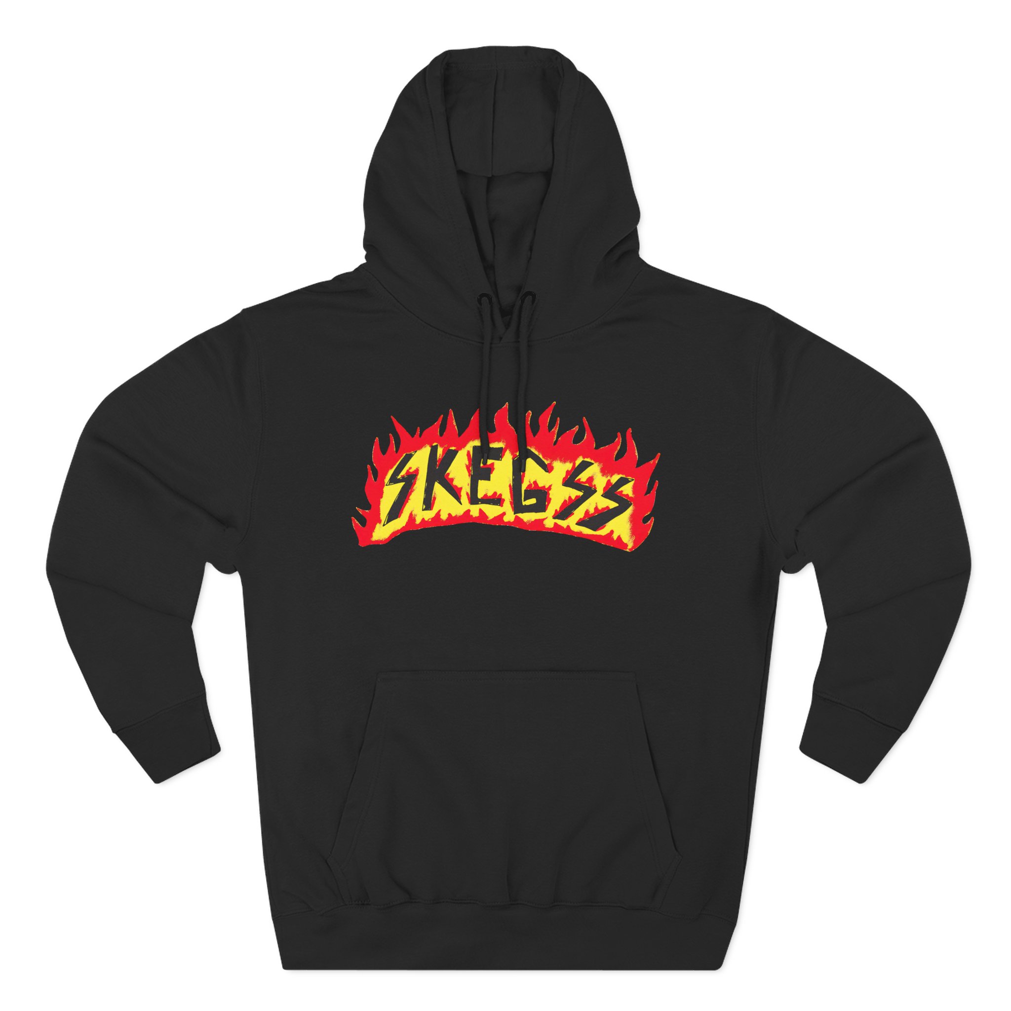 Skegss Flame Logo Three-Panel Fleece Hoodie