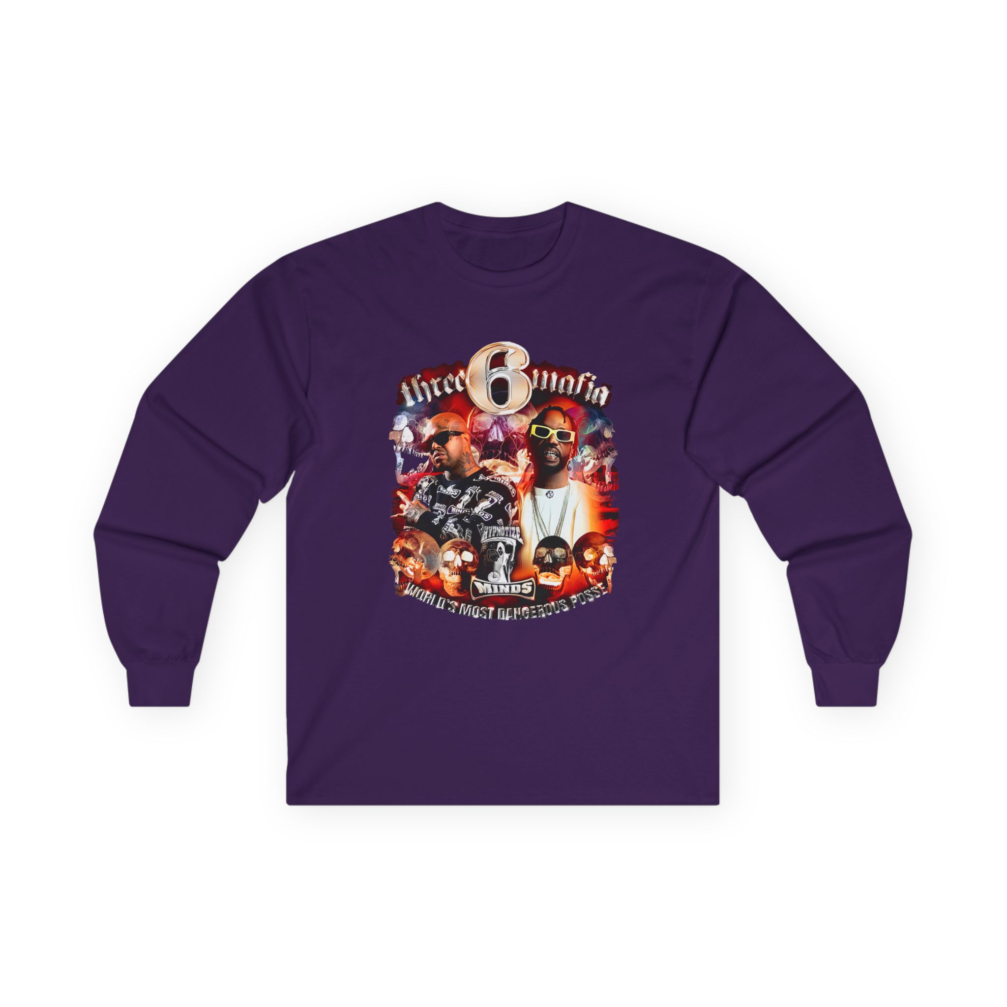 Three 6 Mafia Side 2 Side Unisex Ultra Cotton Long Sleeve Tee