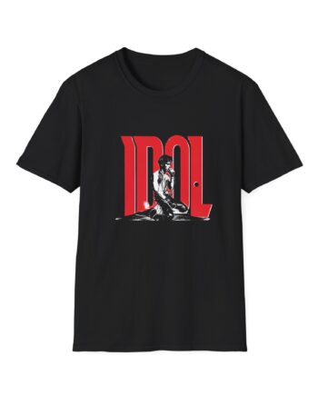 Billy Idol Rebel Yell Kneeling Photo Unisex Softstyle T-Shirt