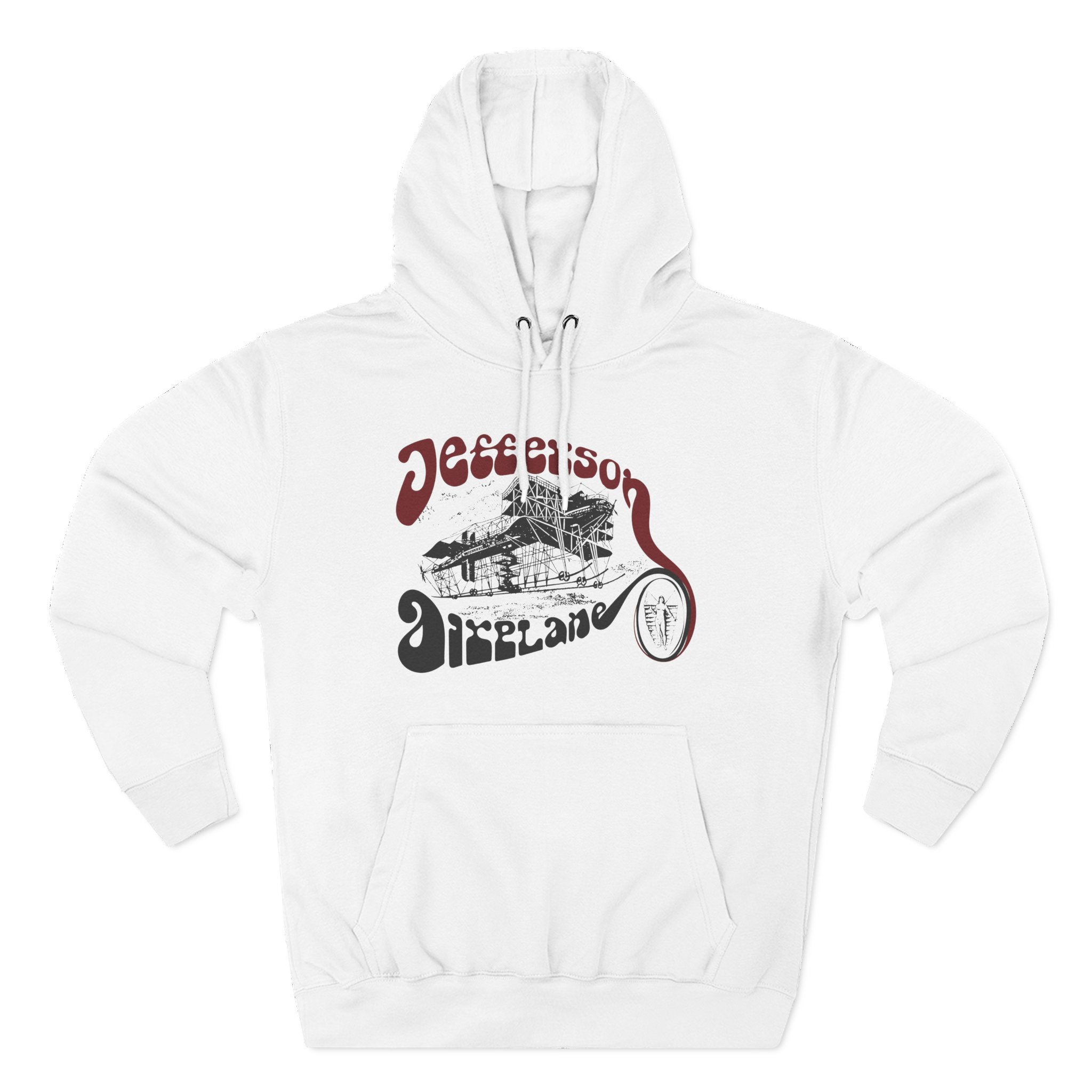 Jefferson Airplane Vintage Plane Three-Panel Fleece Hoodie