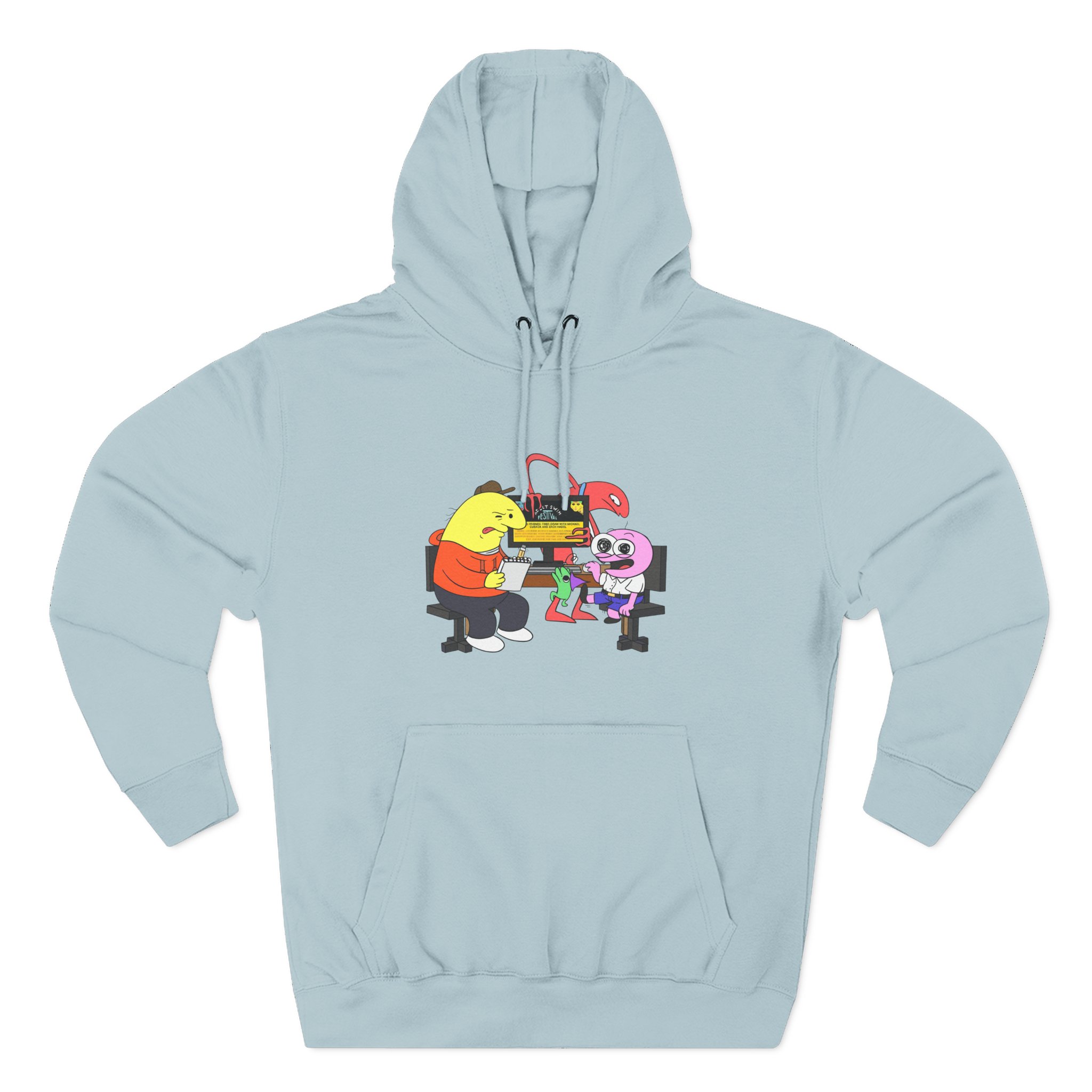 Smiling Friends Three-panel Fleece Hoodie