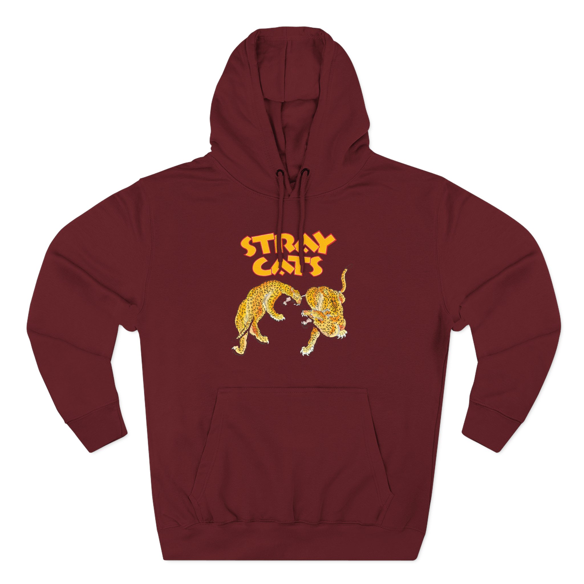 Stray Cats Cheetah Three-Panel Fleece Hoodie