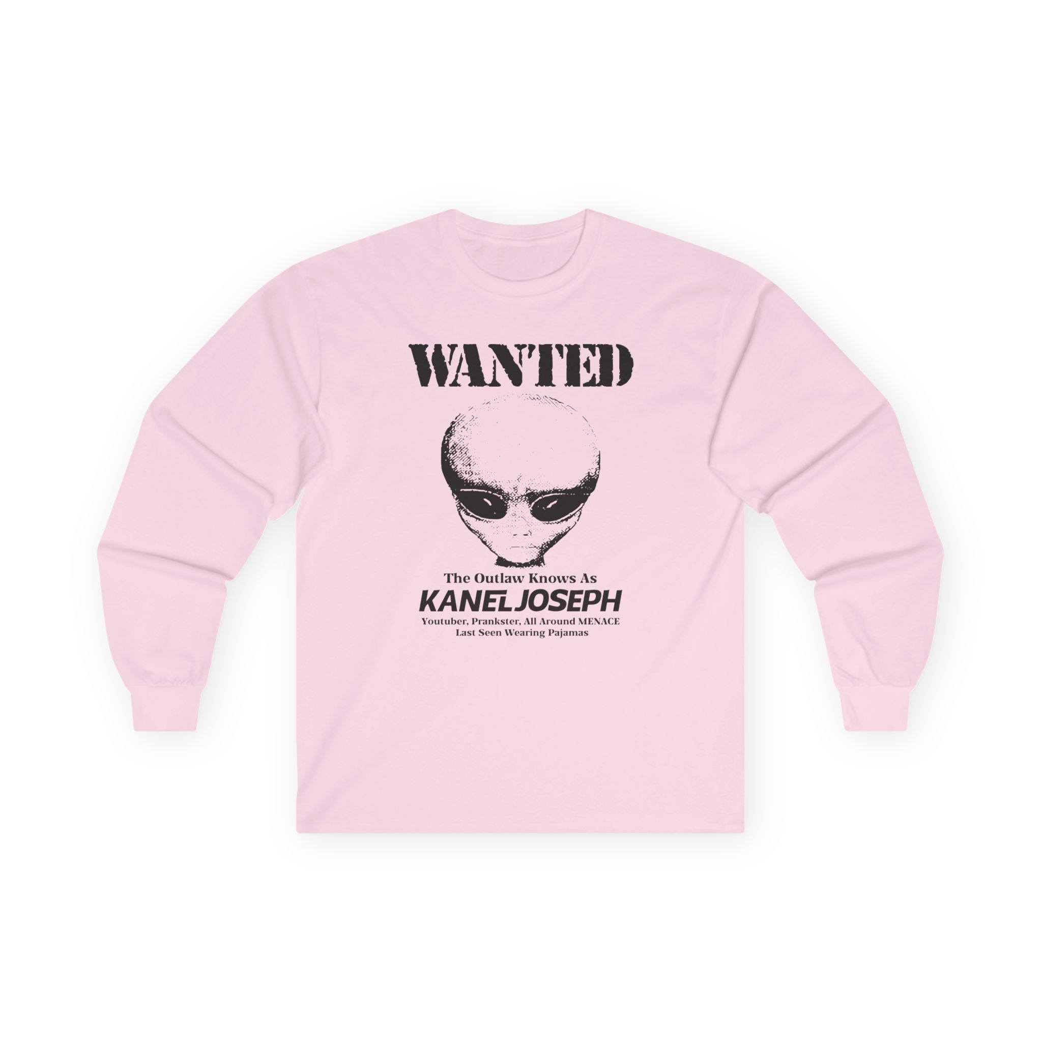 Kanel Joseph Wanted Alien Unisex Ultra Cotton Long Sleeve Tee