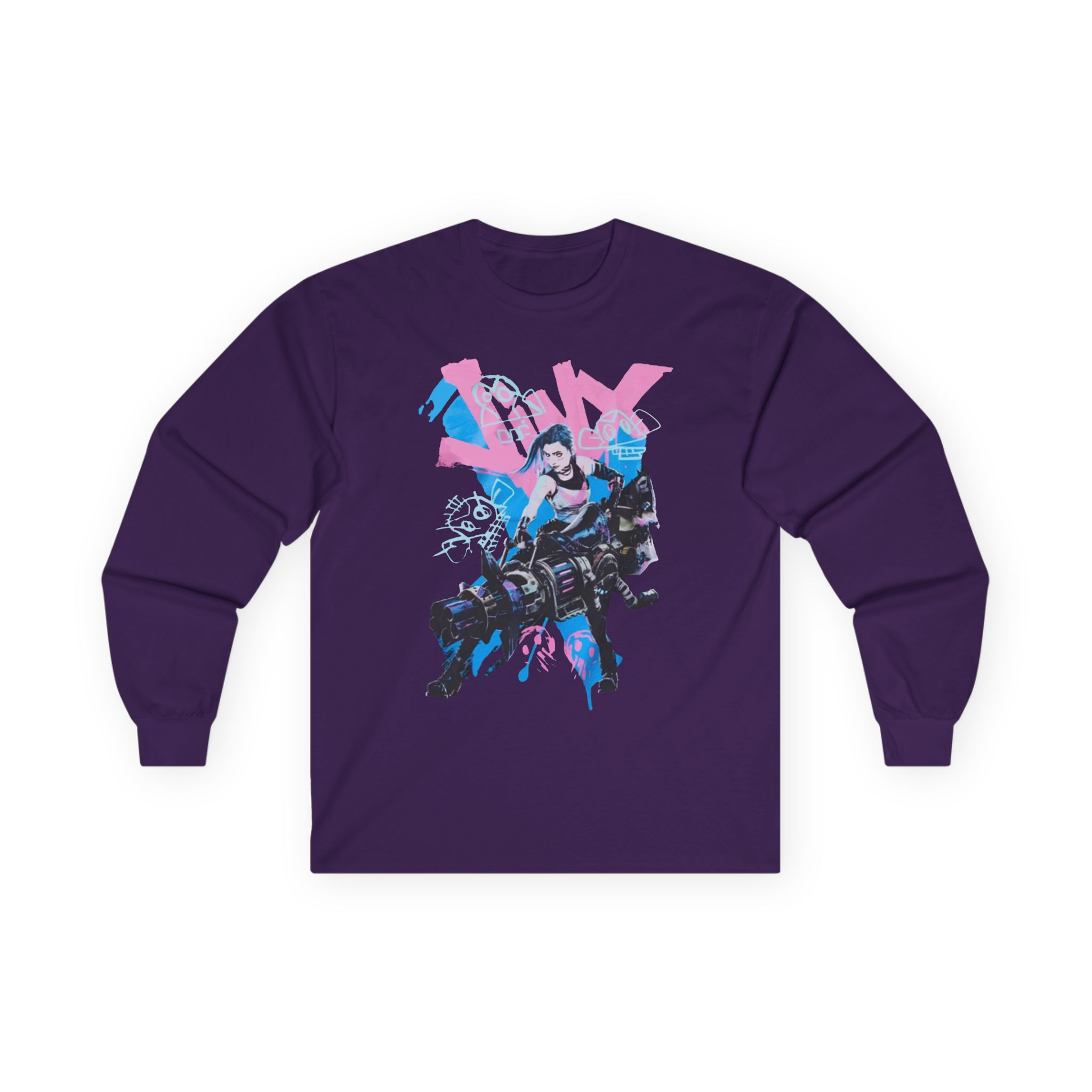Jinx Arcane Graffiti Jumbo Unisex Ultra Cotton Long Sleeve Tee