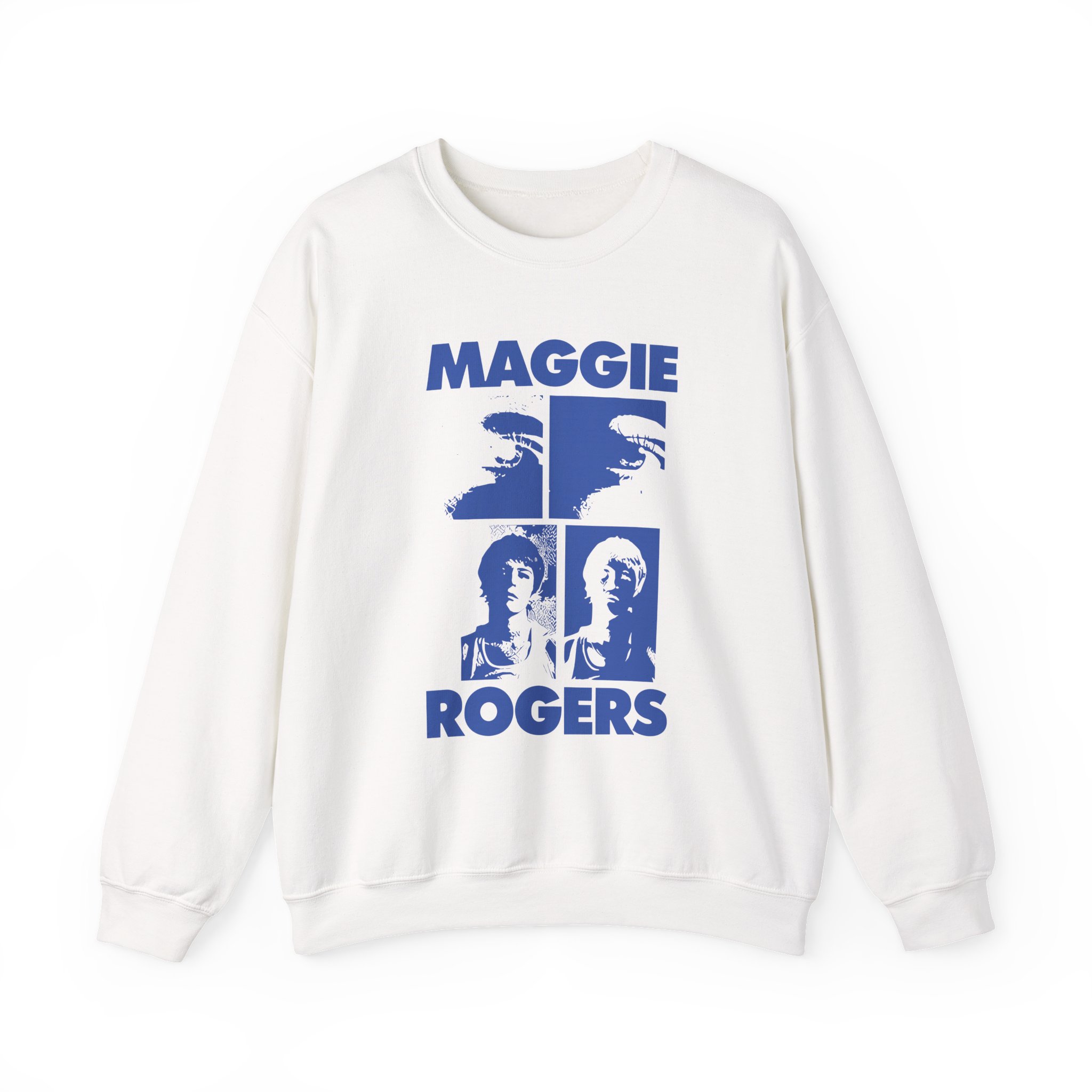 Maggie Rogers Mustard Grid Unisex Heavy Blendâ„¢ Crewneck Sweatshirt