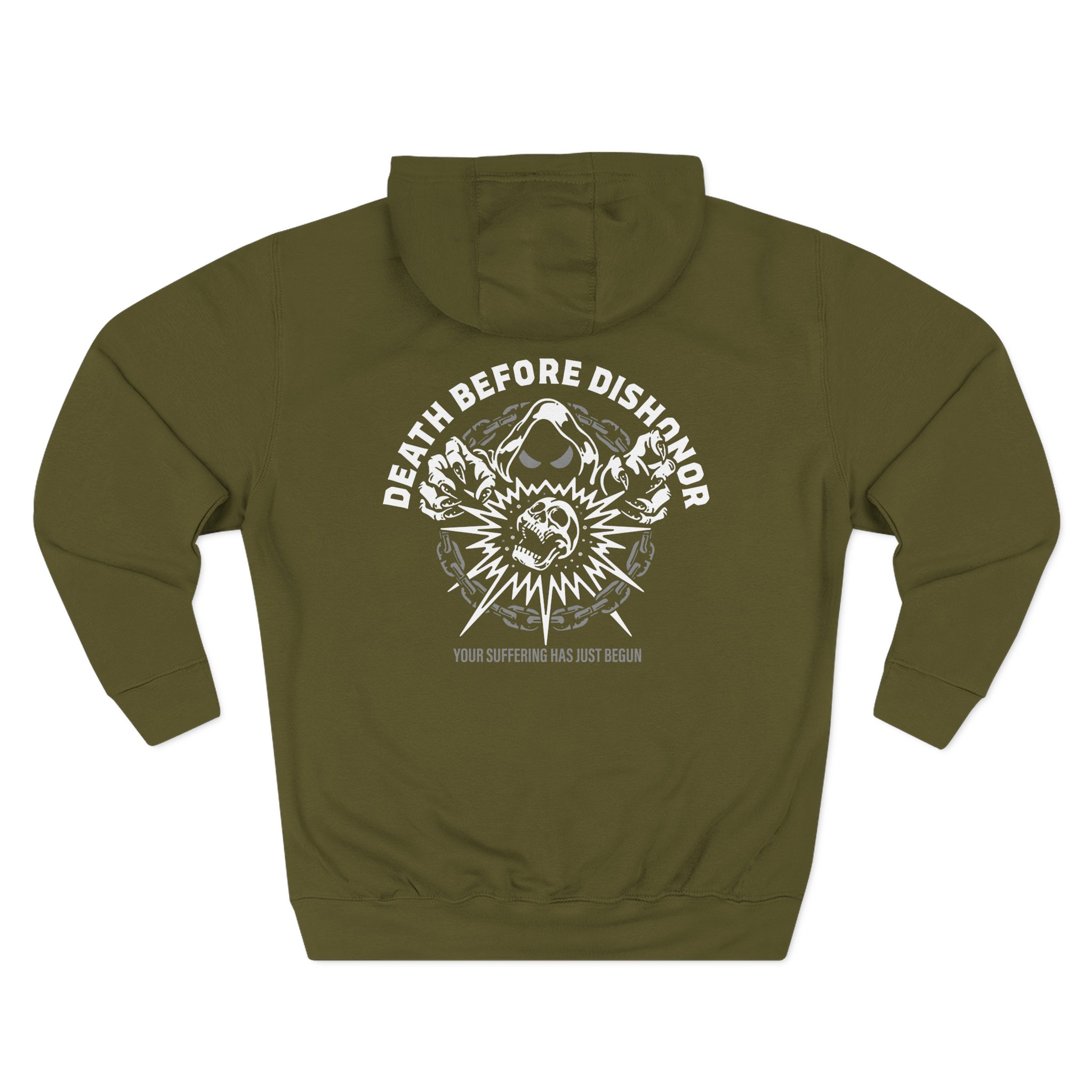 Death Before Dishonor Your Suffering Three-Panel Fleece Hoodie
