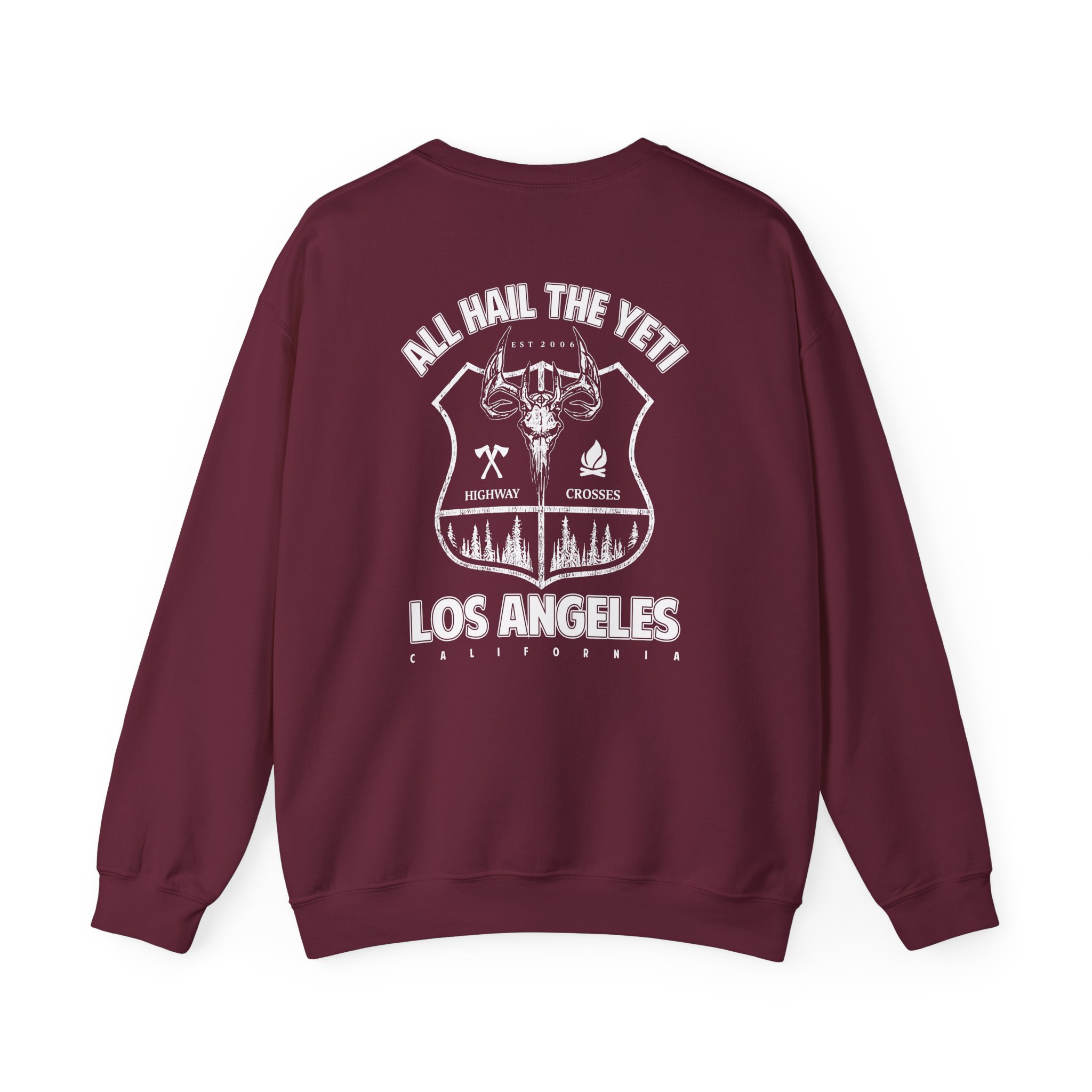 All Hail the Yeti Highway Crosses Unisex Heavy Blendâ„¢ Crewneck Sweatshirt