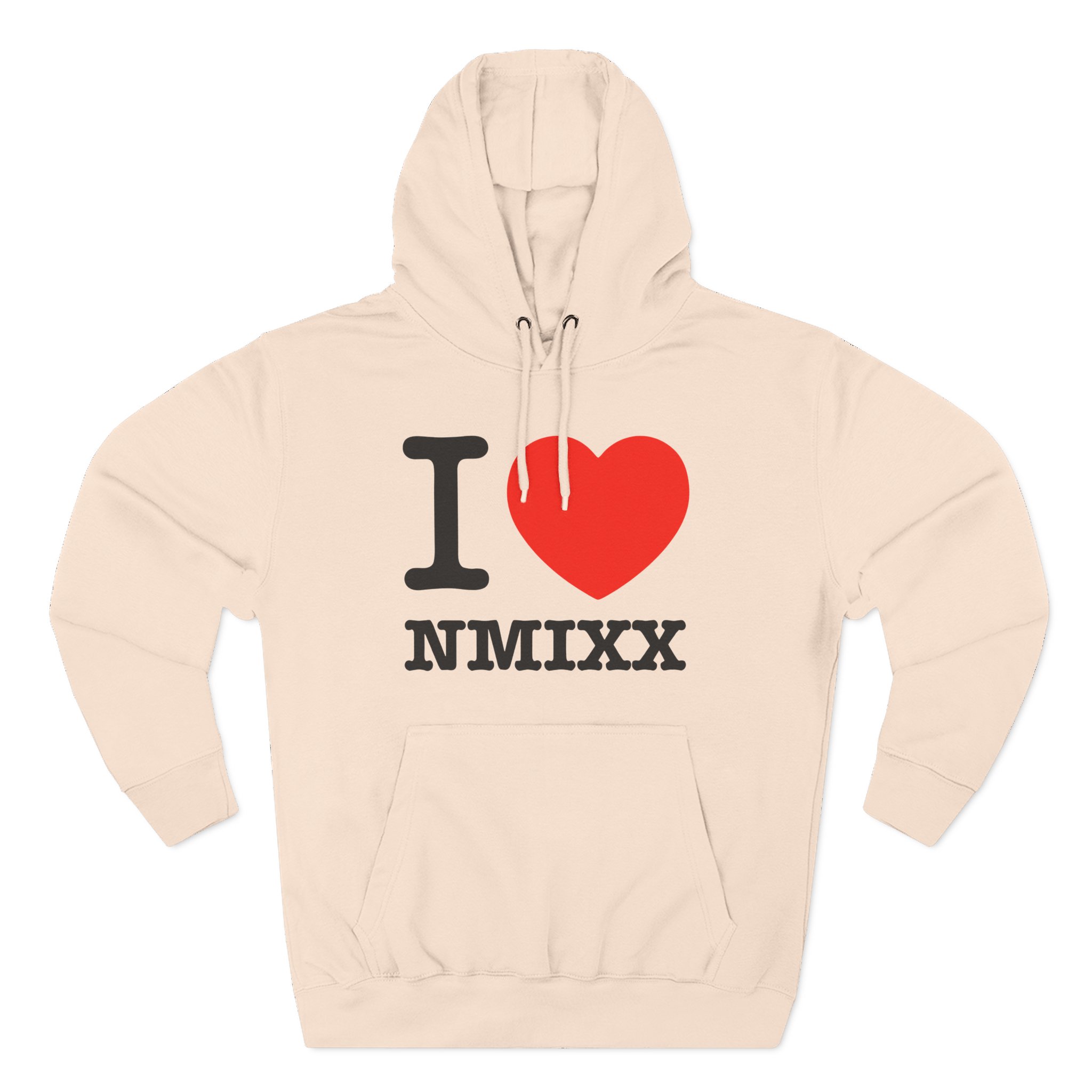 I Love Nmixx Three-Panel Fleece Hoodie