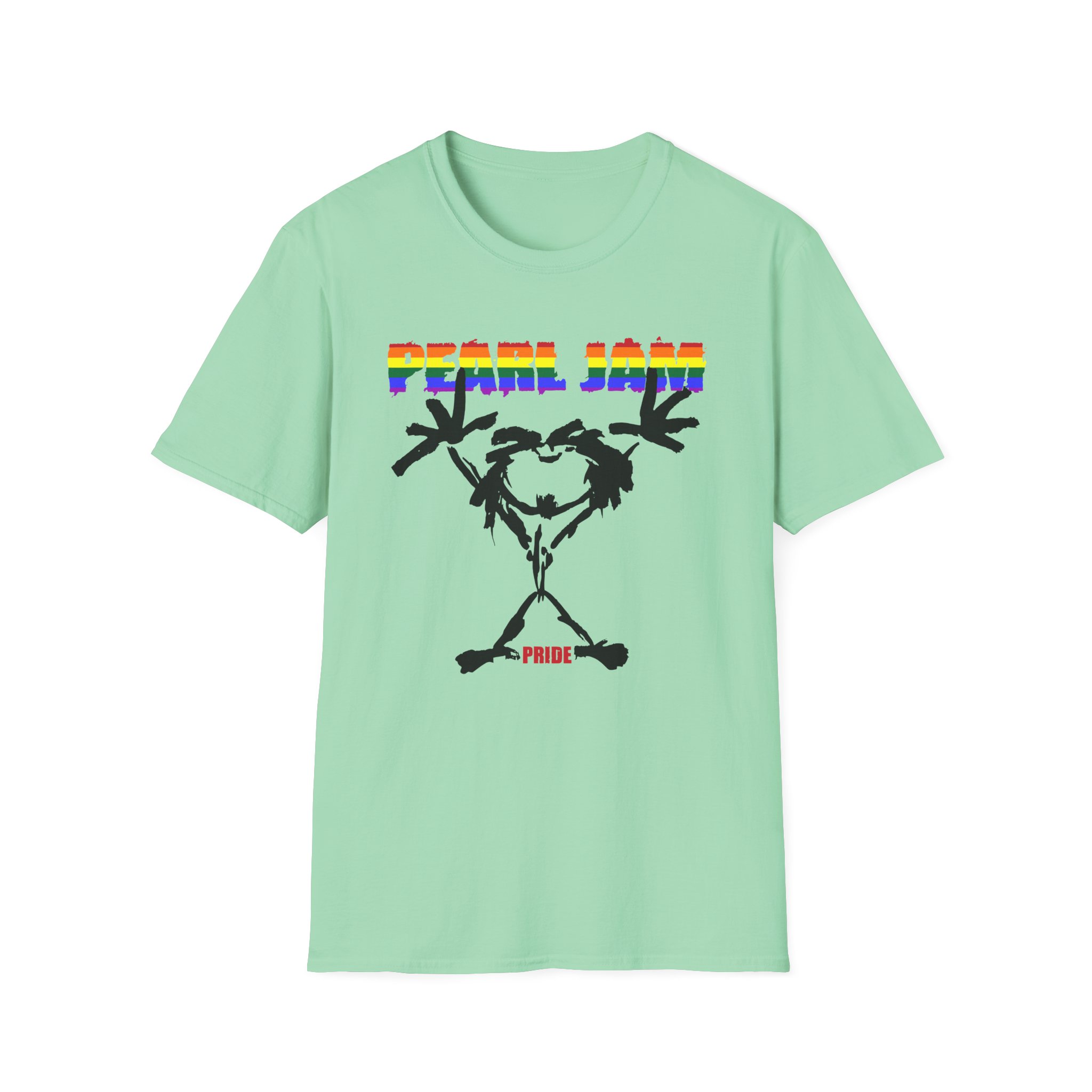 Pearl Jam Pride Stickman Unisex Softstyle T-Shirt