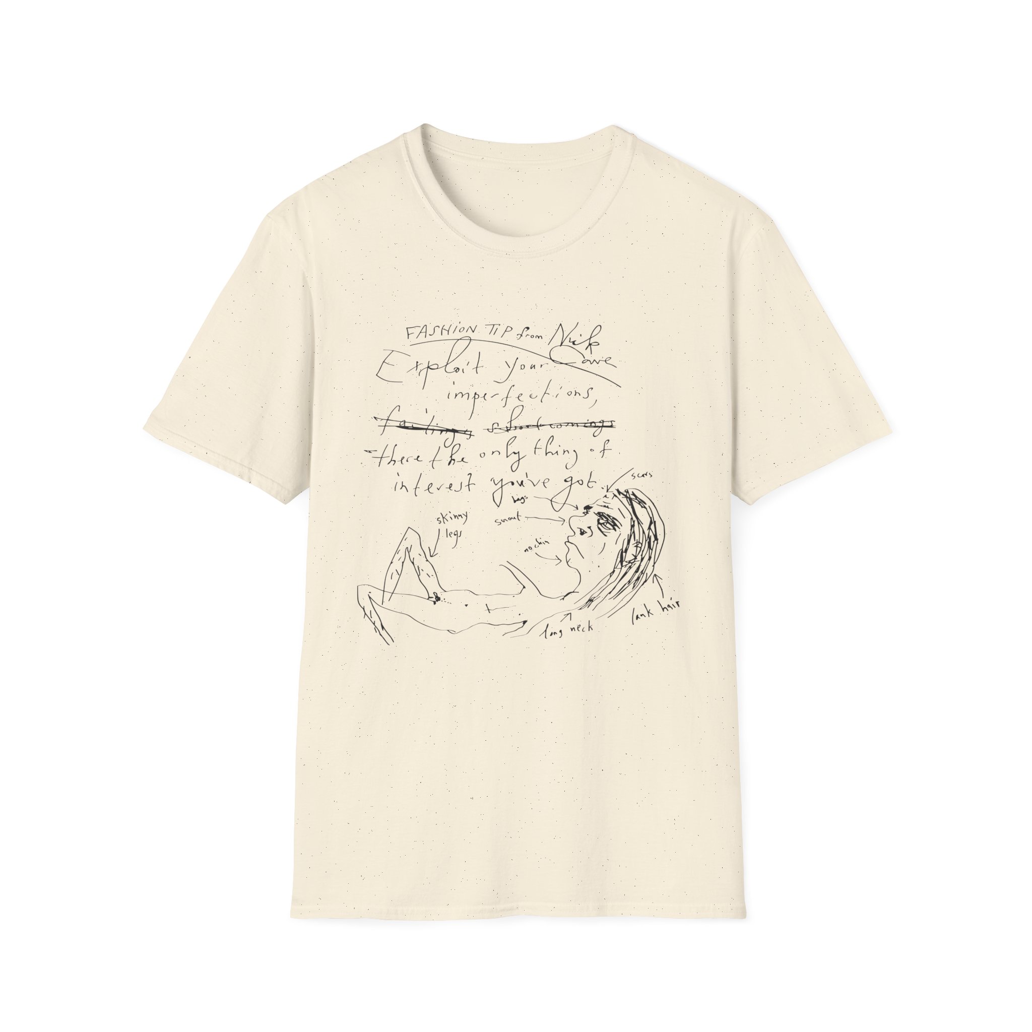 Nick Cave Fashion Tips Unisex Softstyle T-Shirt