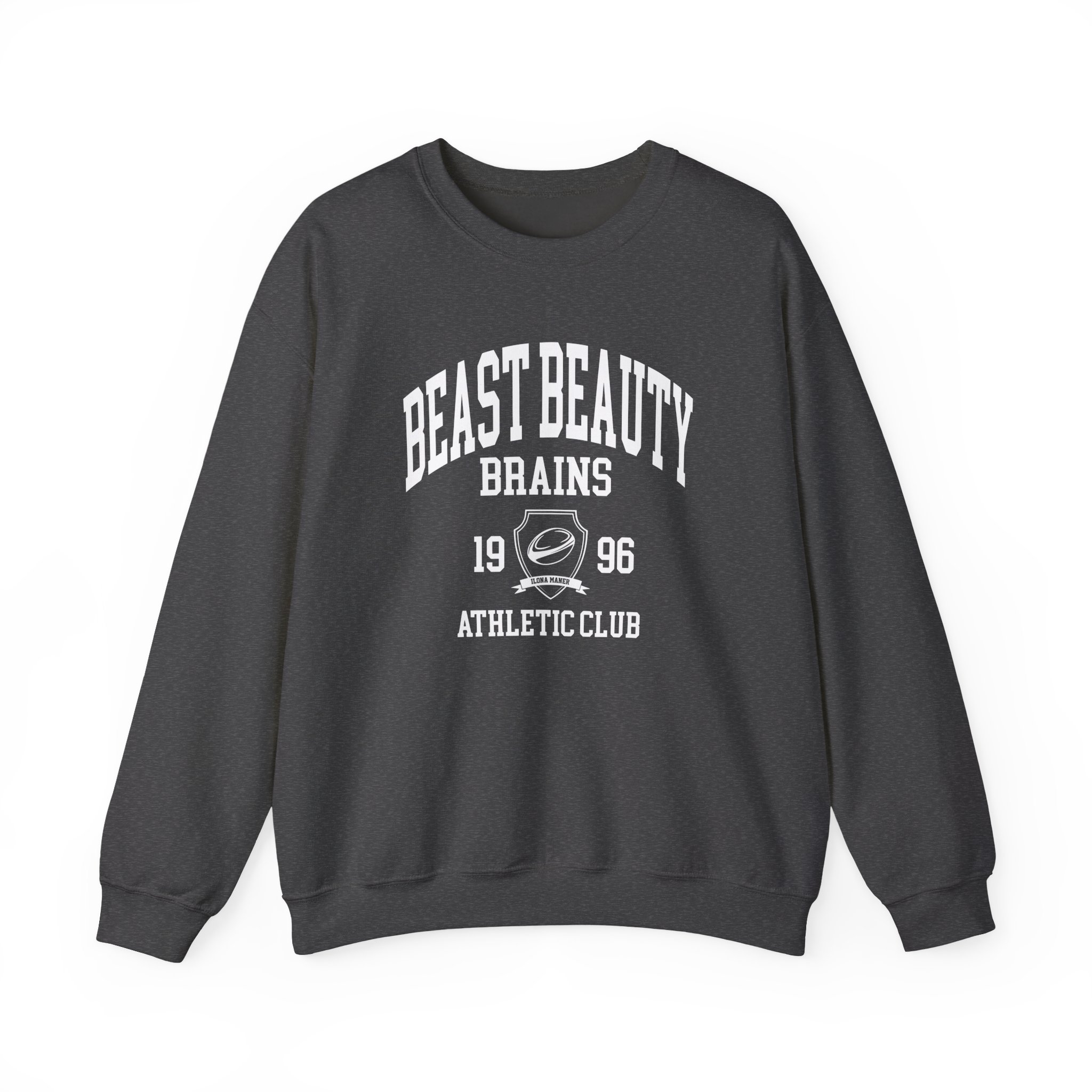 Ilona Maher Beast Beauty Brains Athletic Club Unisex Heavy Blendâ„¢ Crewneck Sweatshirt