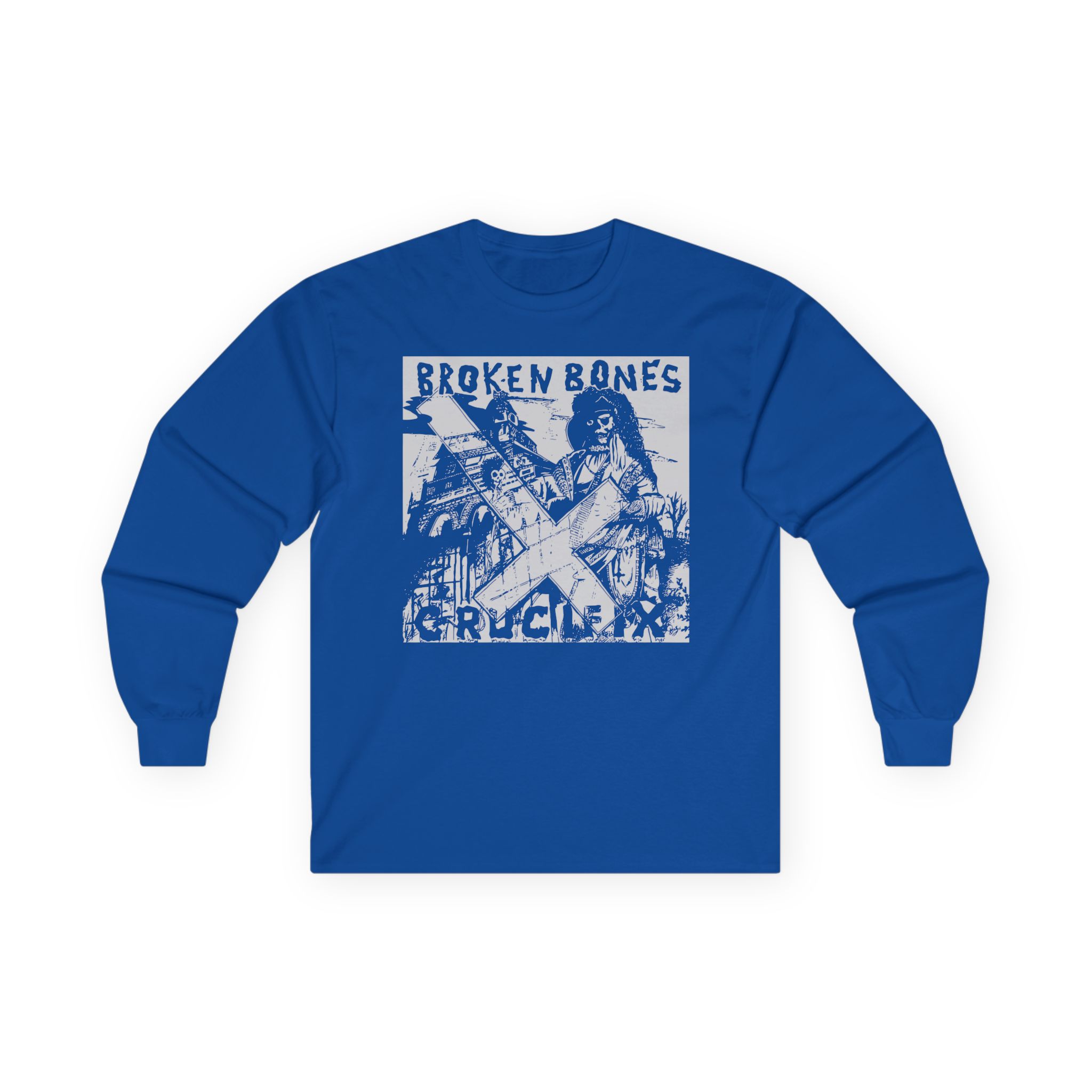 Broken Bones Crucifix Unisex Ultra Cotton Long Sleeve Tee