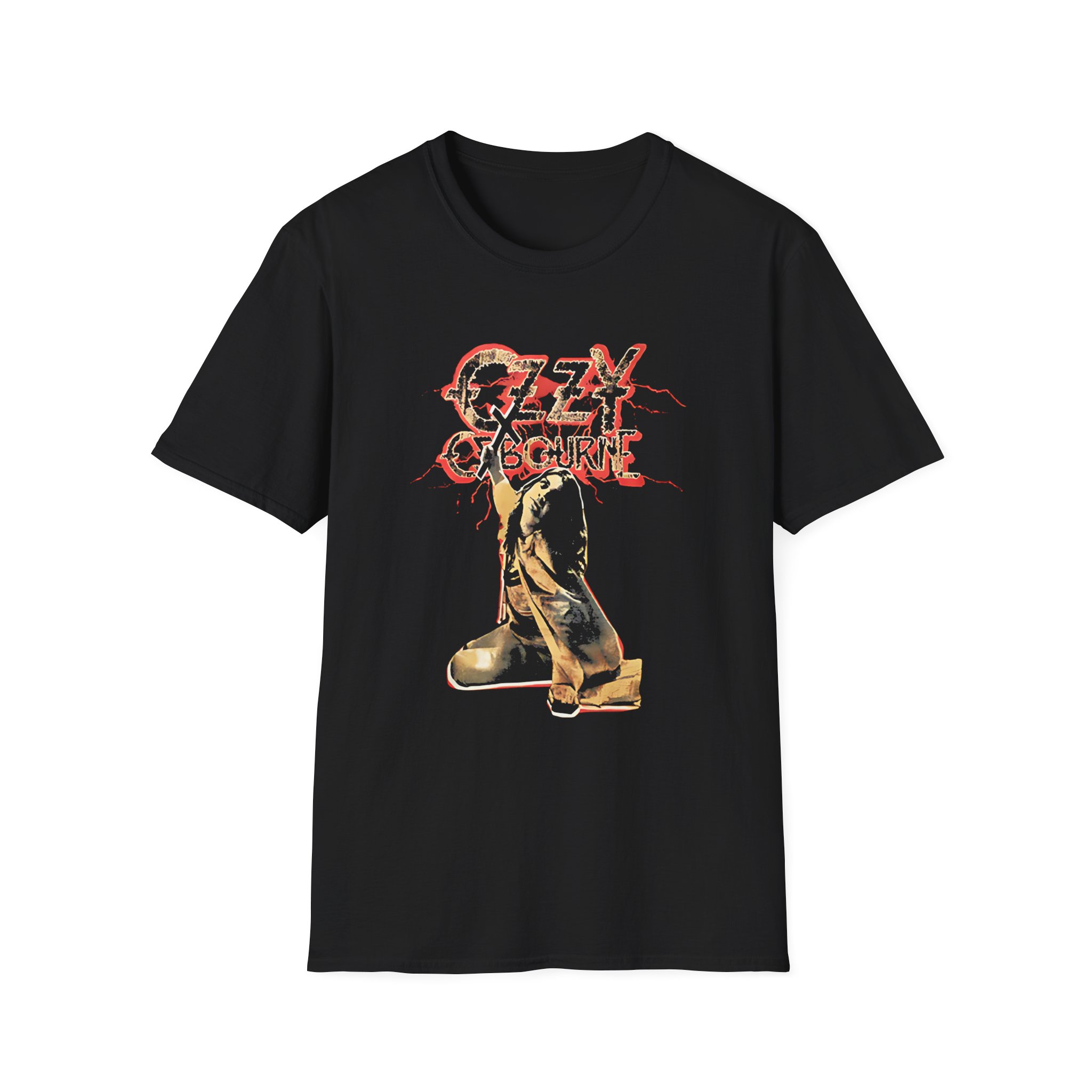 Ozzy Osbourne Red Lightning Tourback Unisex Softstyle T-Shirt