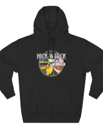 Nickelback Live From Nashville B&W Raglan Three-Panel Fleece Hoodie