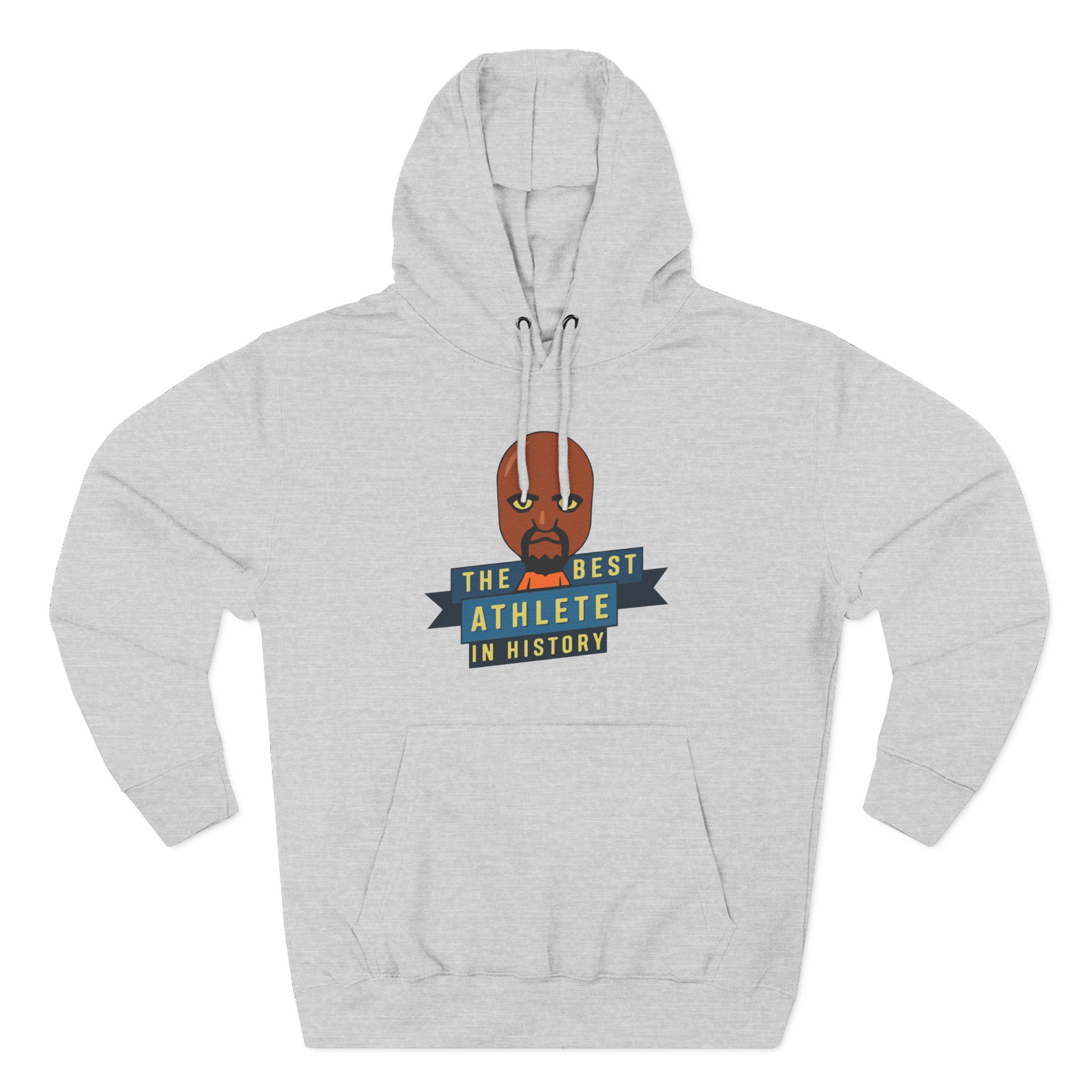 Poofesure the best athlete in history Three-Panel Fleece Hoodie