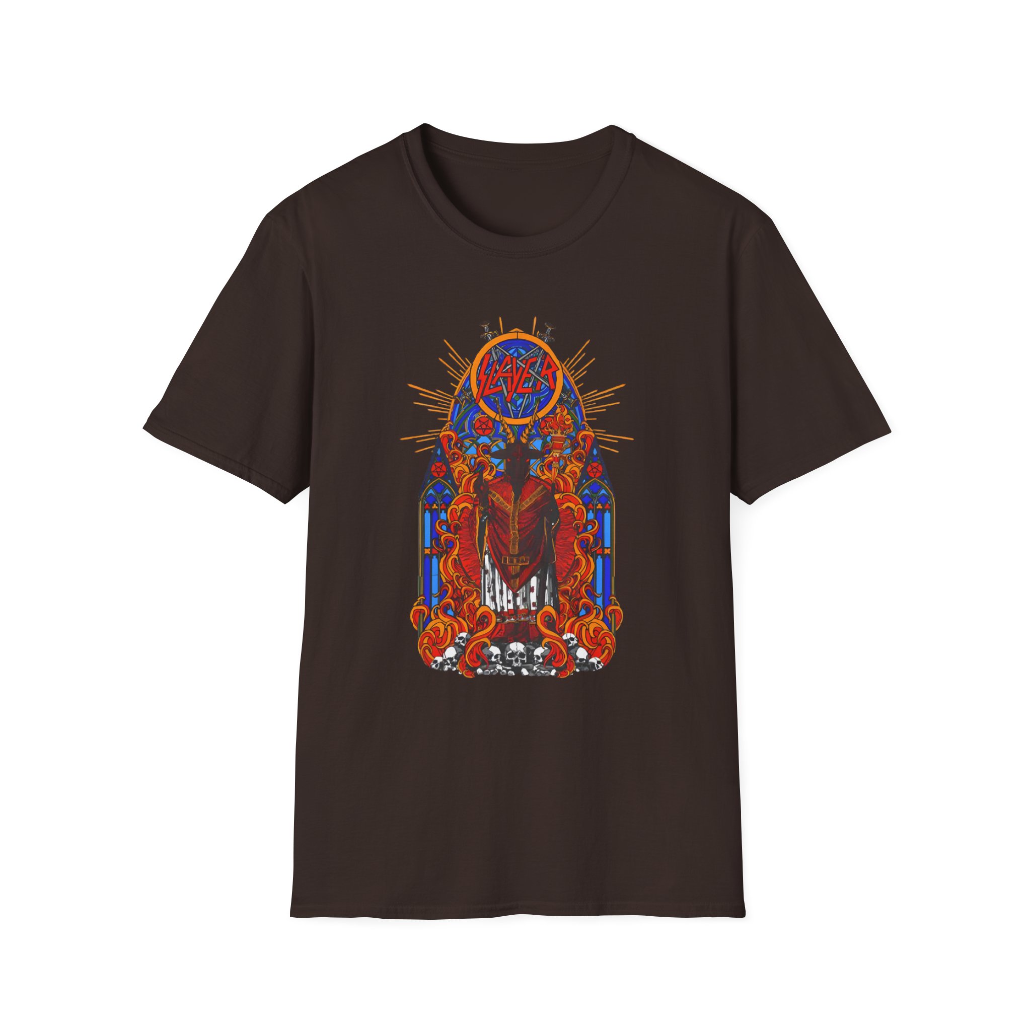 Slayer Goatgod Stained Glass Unisex Softstyle T-Shirt