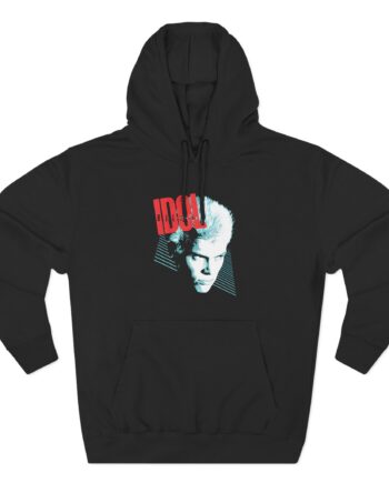 Billy Idol Face Stripes Three-Panel Fleece Hoodie