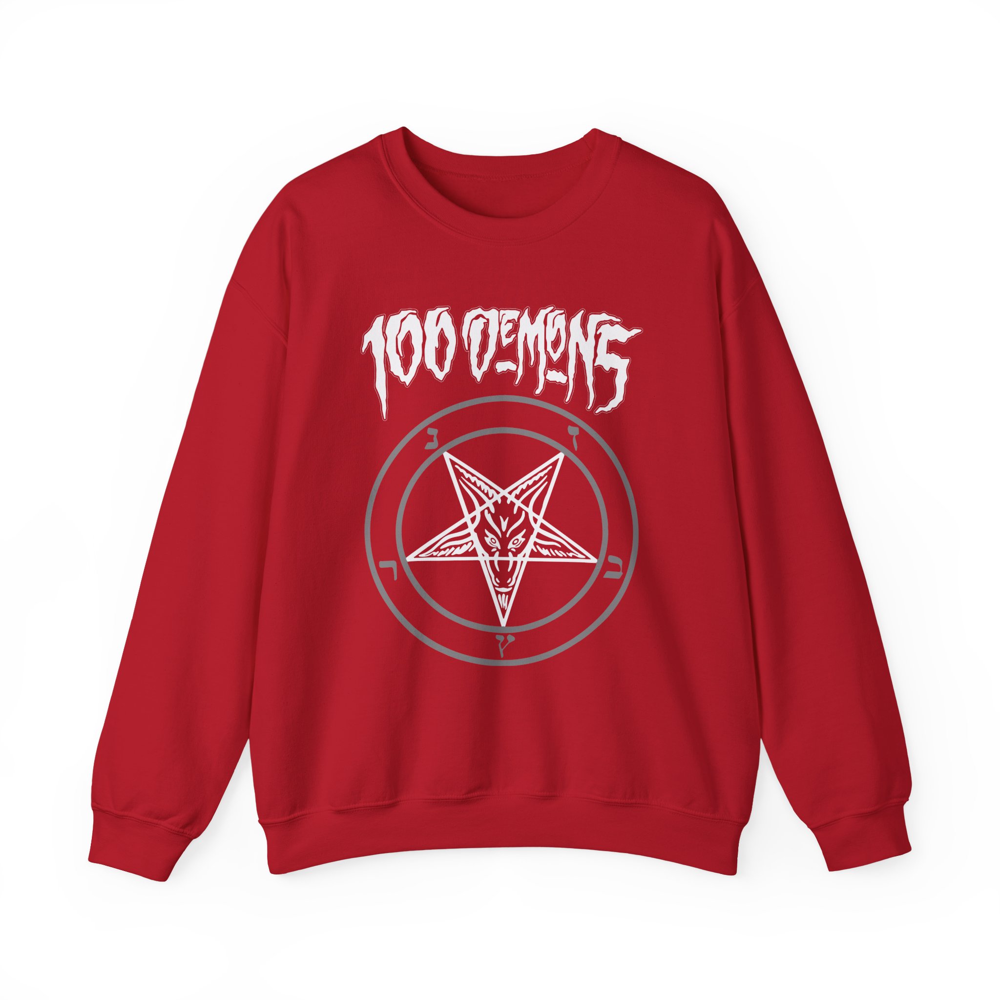 100 Demons Pentagram Unisex Heavy Blendâ„¢ Crewneck Sweatshirt