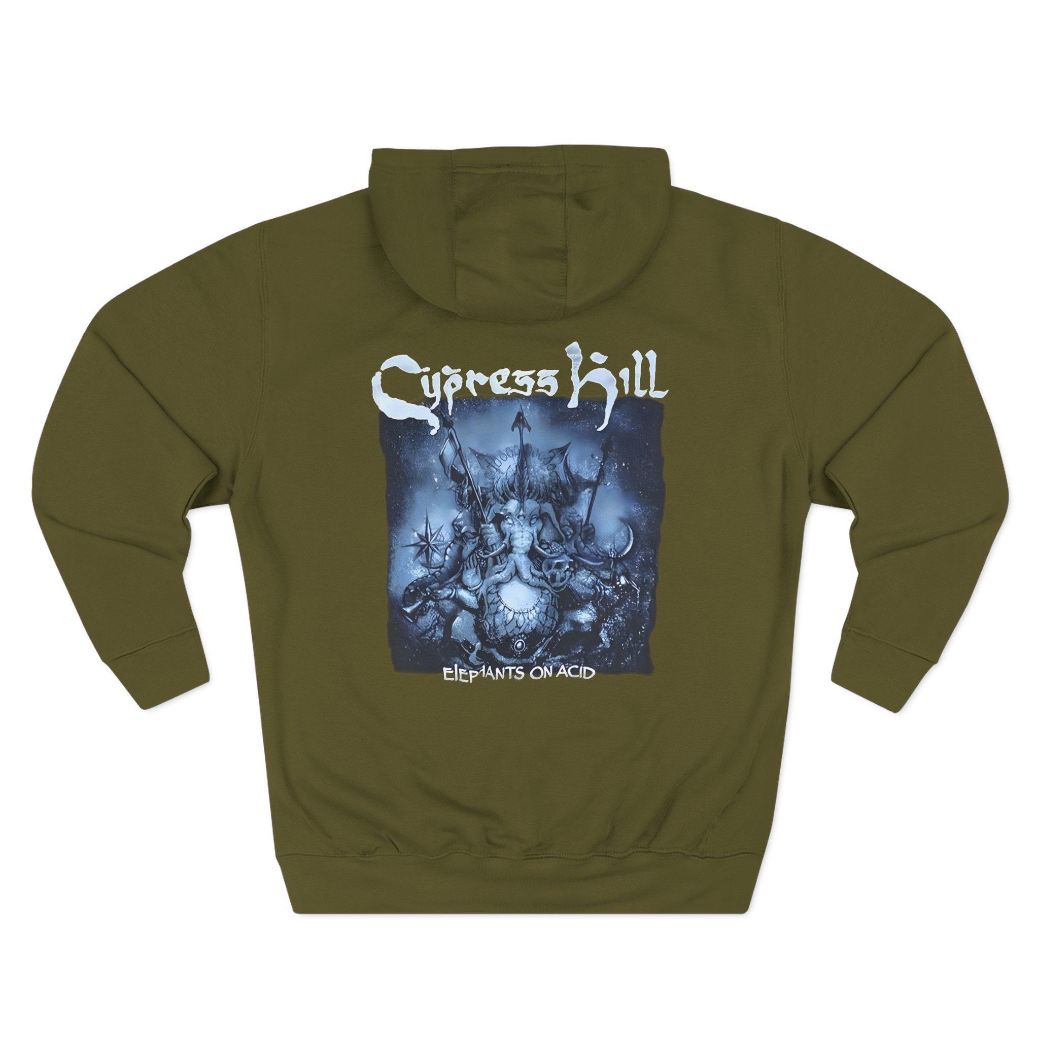 Cypress Hill Elephants on Acid Three-Panel Fleece Hoodie