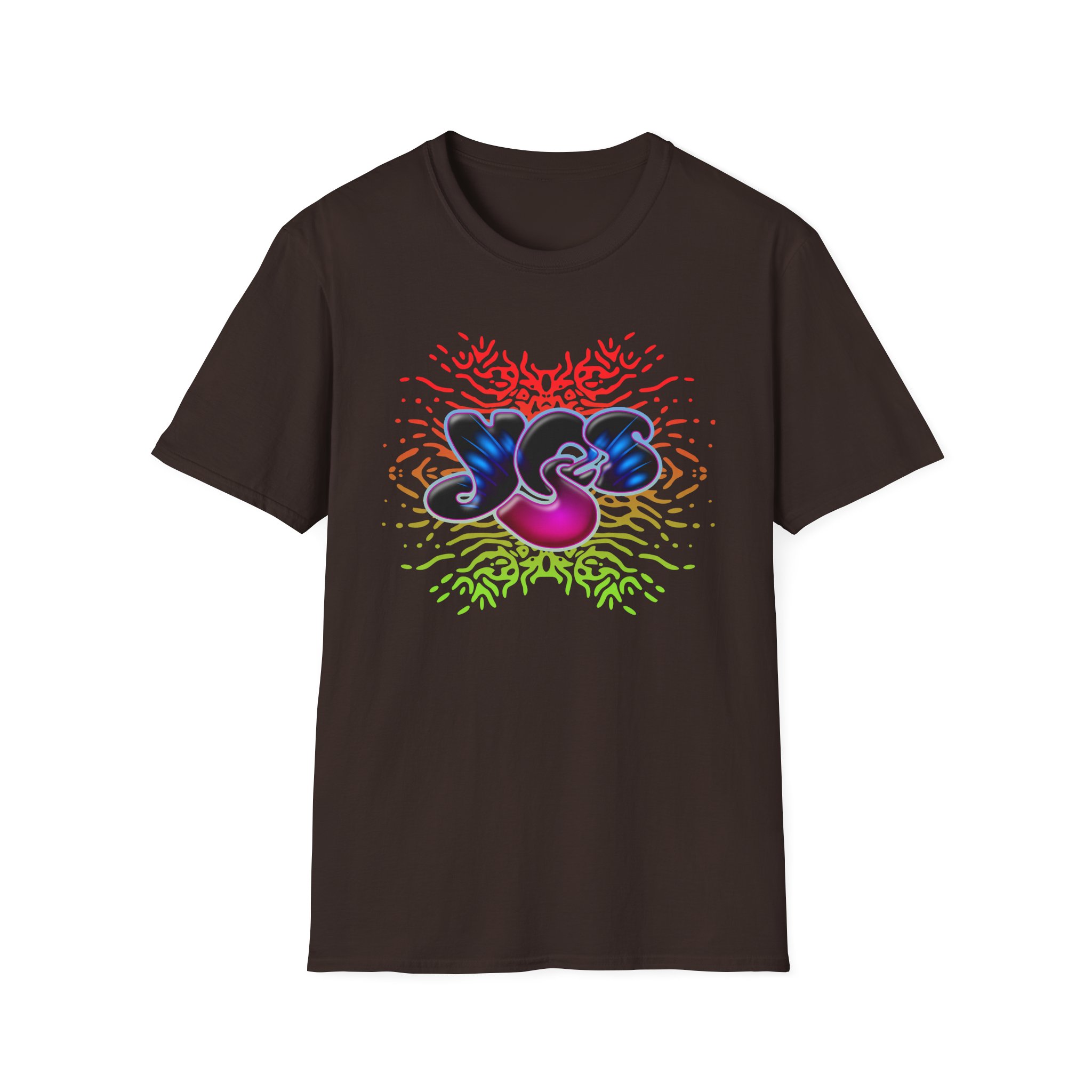 Yes Rainbow Abstract Logo Unisex Softstyle T-Shirt