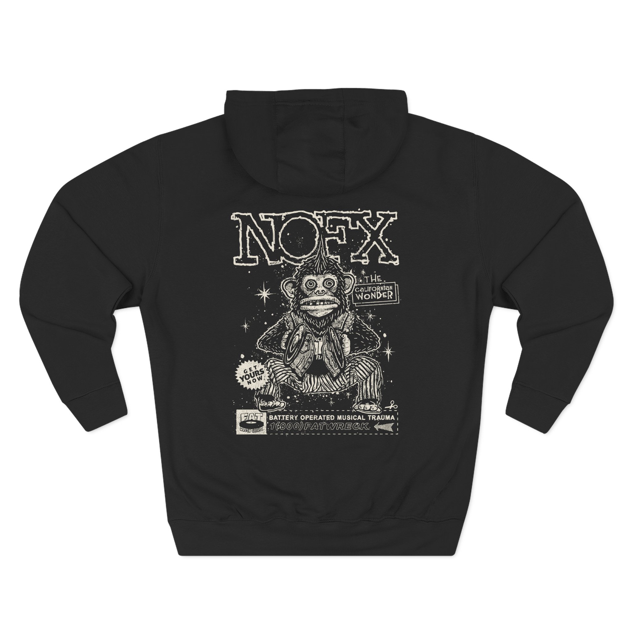 Nofx Chimp Three-Panel Fleece Hoodie