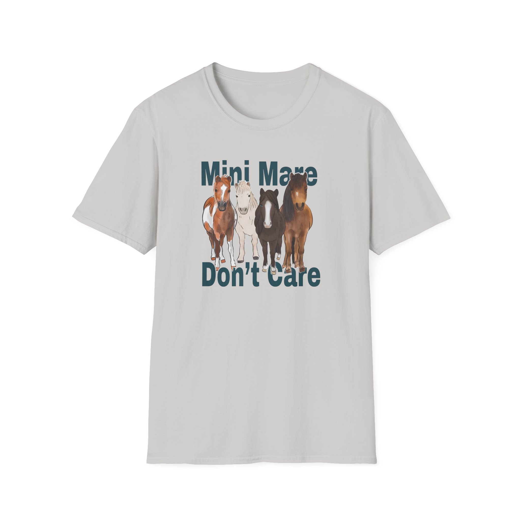Katie Van Slyke Mini Mare Don't Care Unisex Softstyle T-Shirt