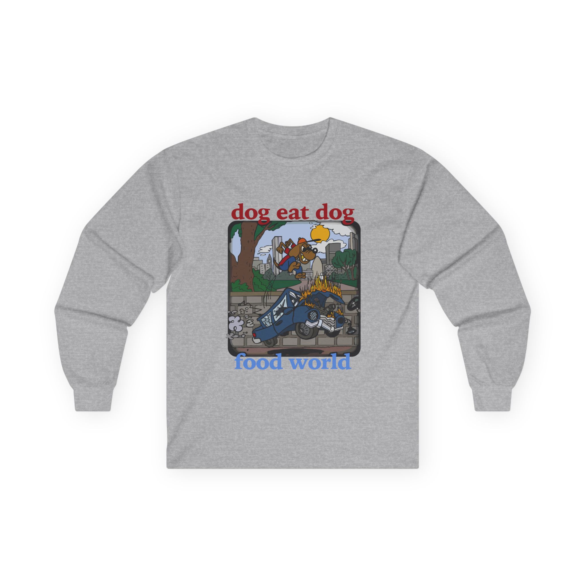 Niko B Cartoon Dog Unisex Ultra Cotton Long Sleeve Tee