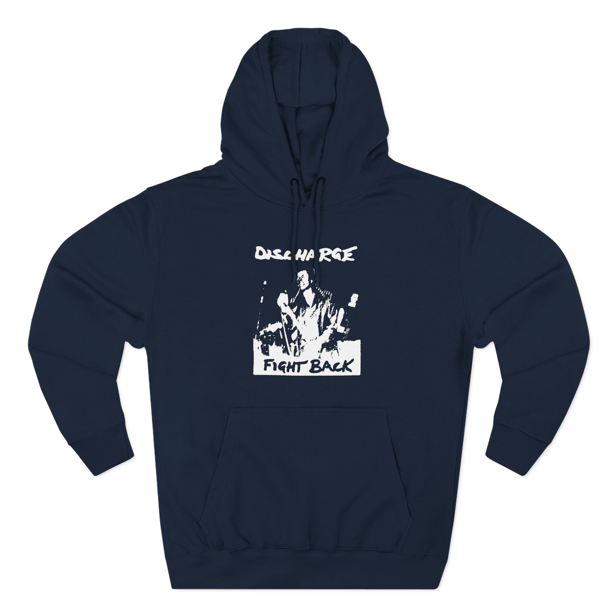 Discharge Fight Back Three-Panel Fleece Hoodie