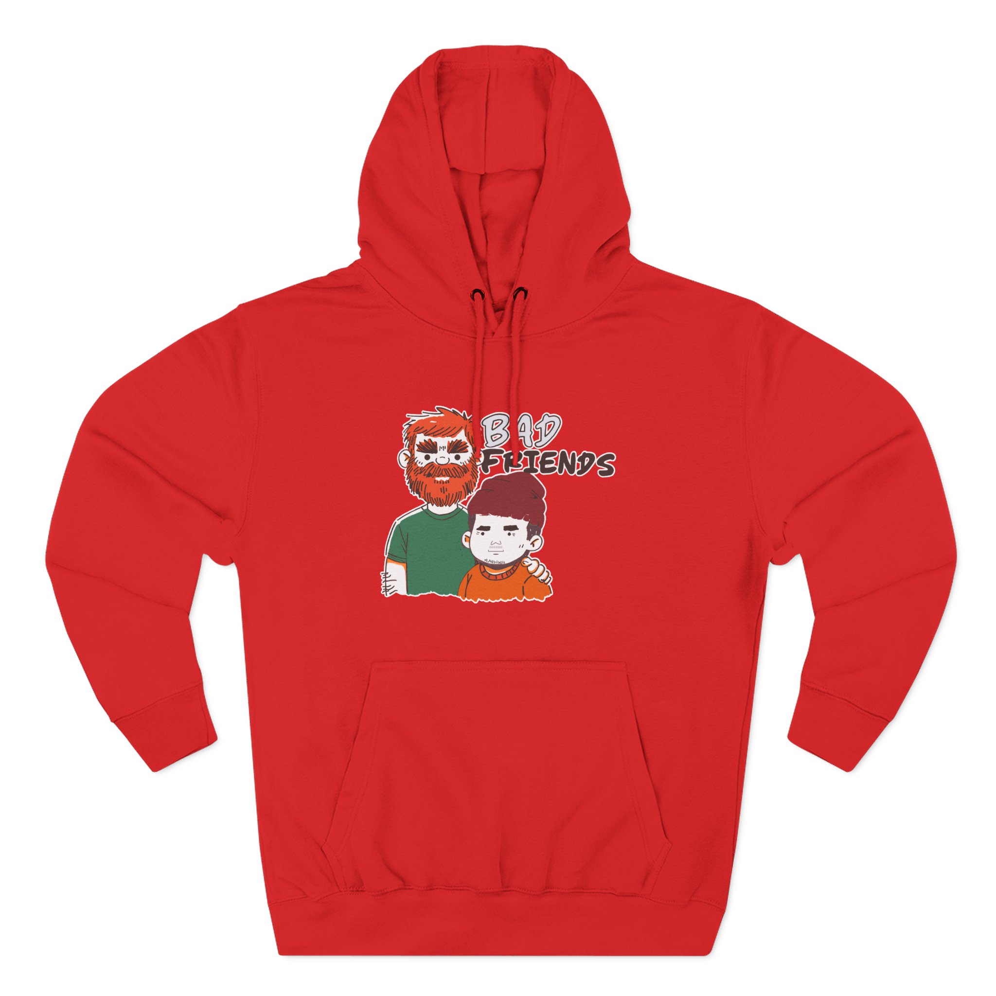 Bad Friends Hairy Three-Panel Fleece Hoodie