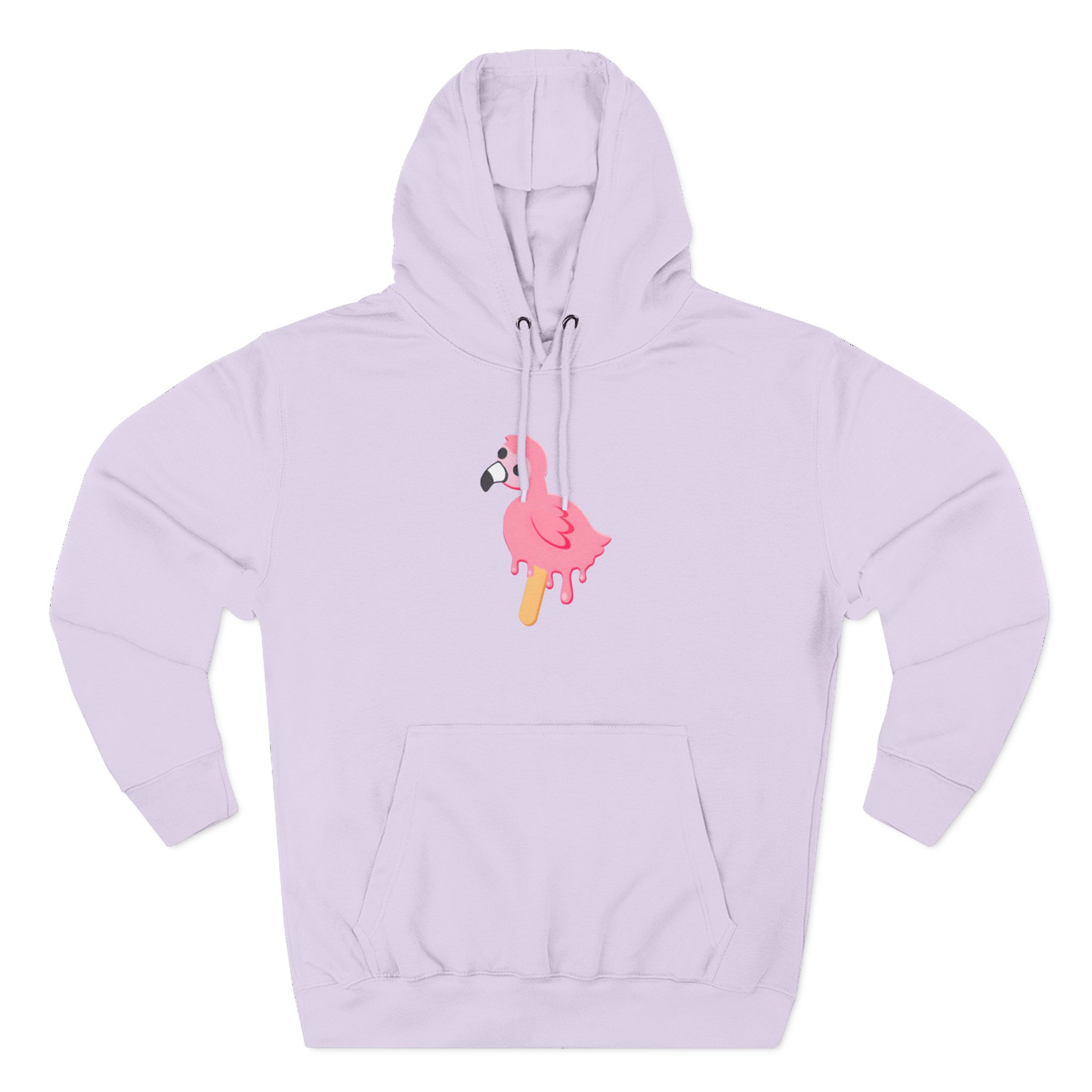 Flamingo Three-Panel Fleece Hoodie