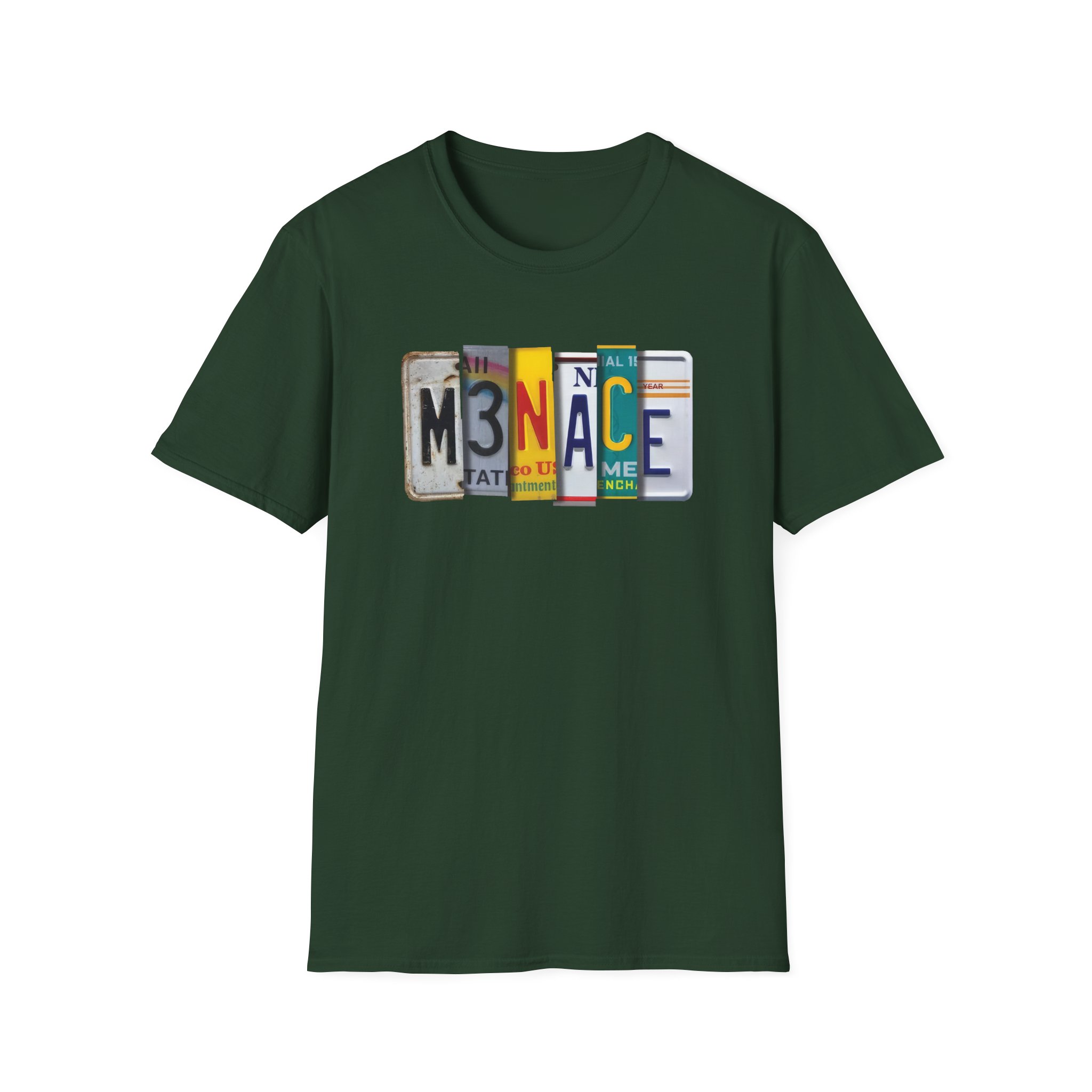 Kanel Joseph Menace License Plate Unisex Softstyle T-Shirt