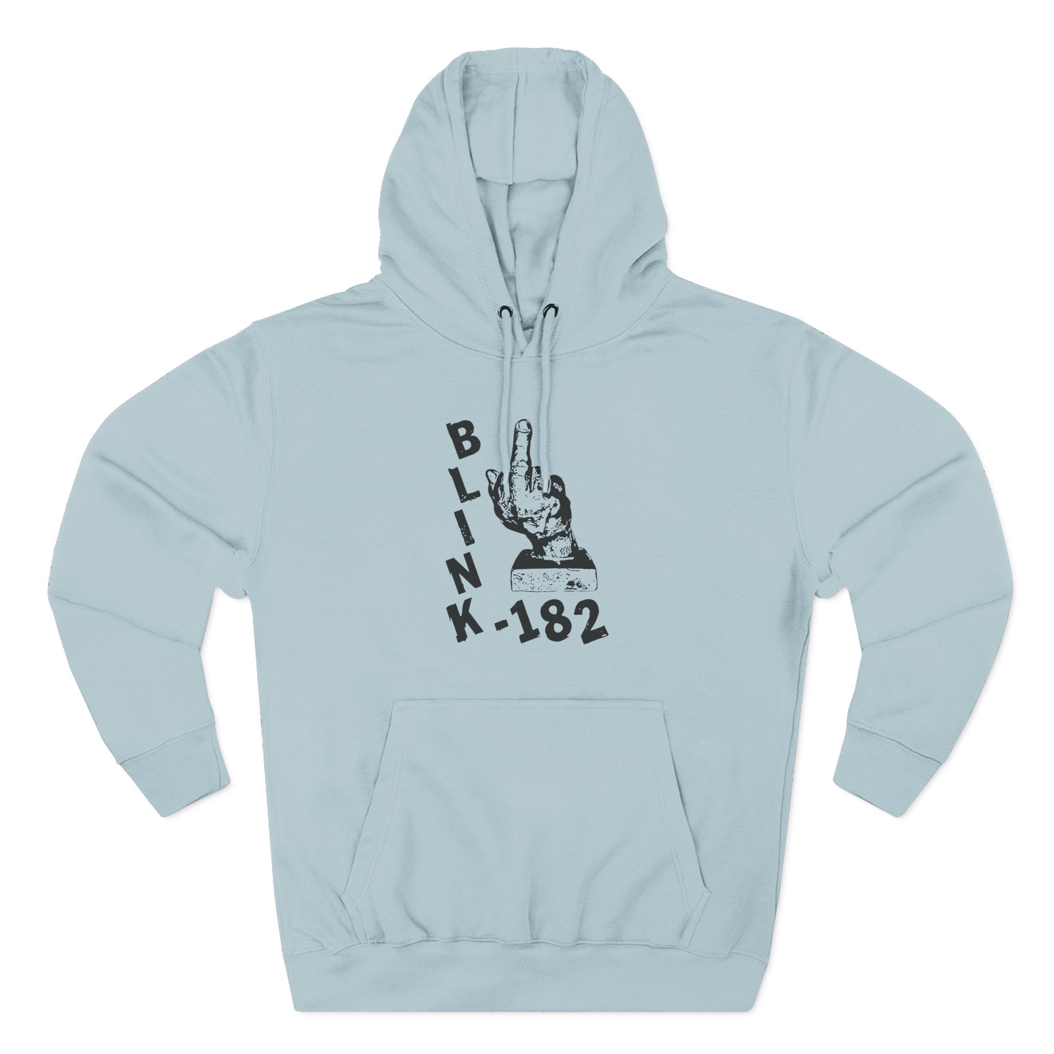 Blink 182 Pink Middle Finger Three-Panel Fleece Hoodie