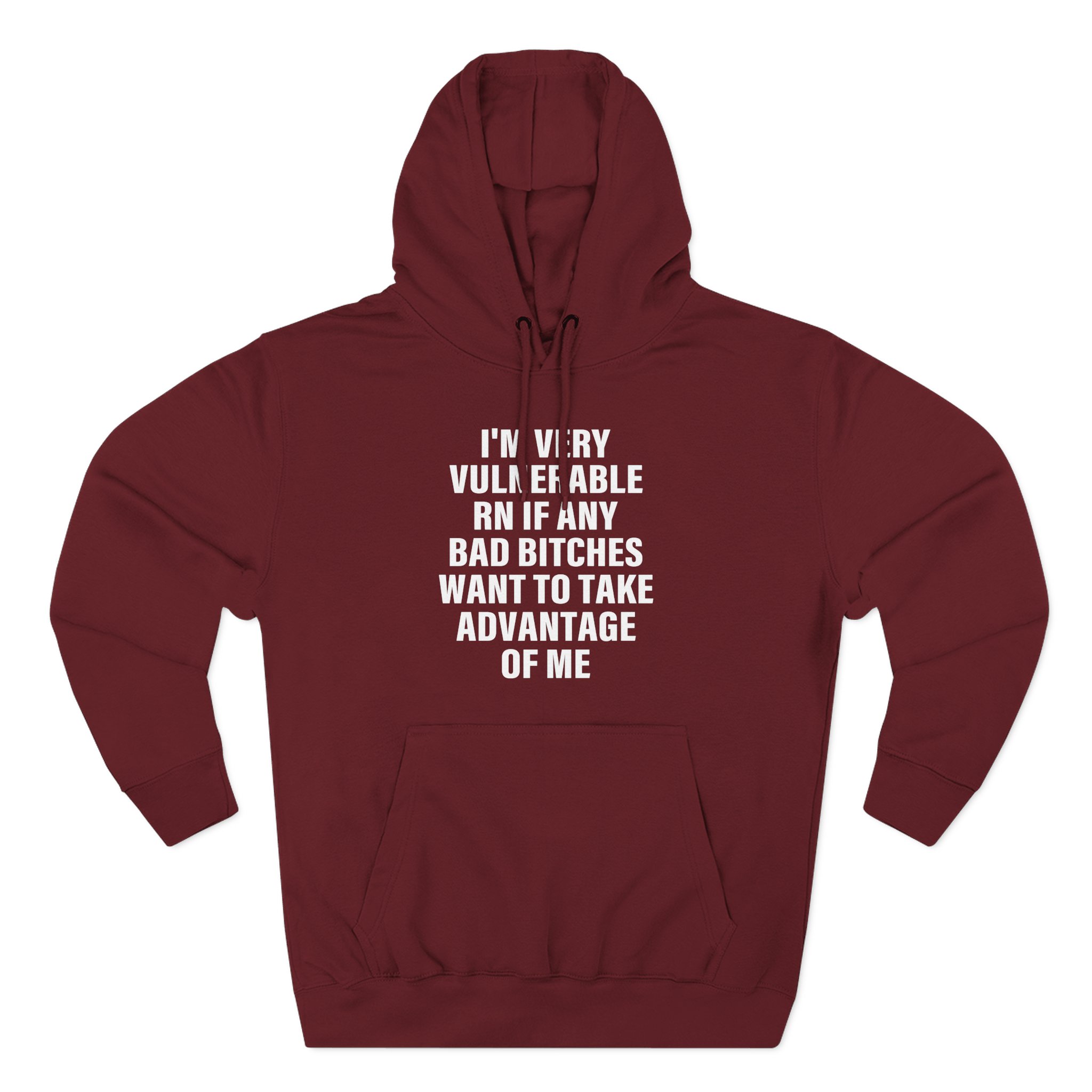 Dom Dolla I'm Very Vulnerable Rn if Any Bad Bitches Want to Take Advantage of Me Three-Panel Fleece Hoodie