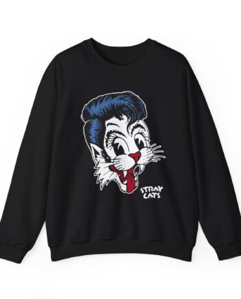 Stray Cats Big Blue Cat Unisex Heavy Blend™ Crewneck Sweatshirt