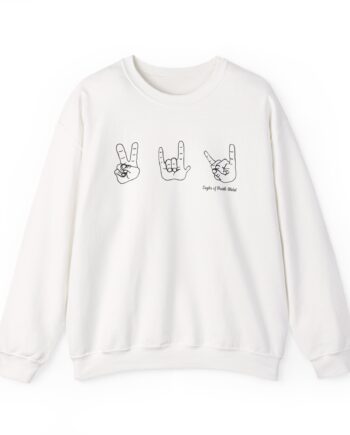 Eagles of Death Metal Peace Love Unisex Heavy Blend™ Crewneck Sweatshirt