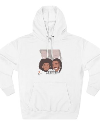 Aba and Preach Three-Panel Fleece Hoodie