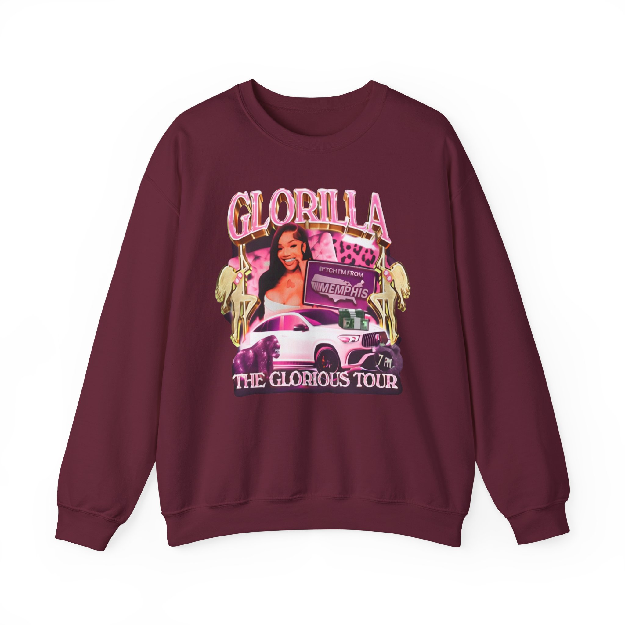 Glorilla Glorious Tour From Memphis Unisex Heavy Blendâ„¢ Crewneck Sweatshirt