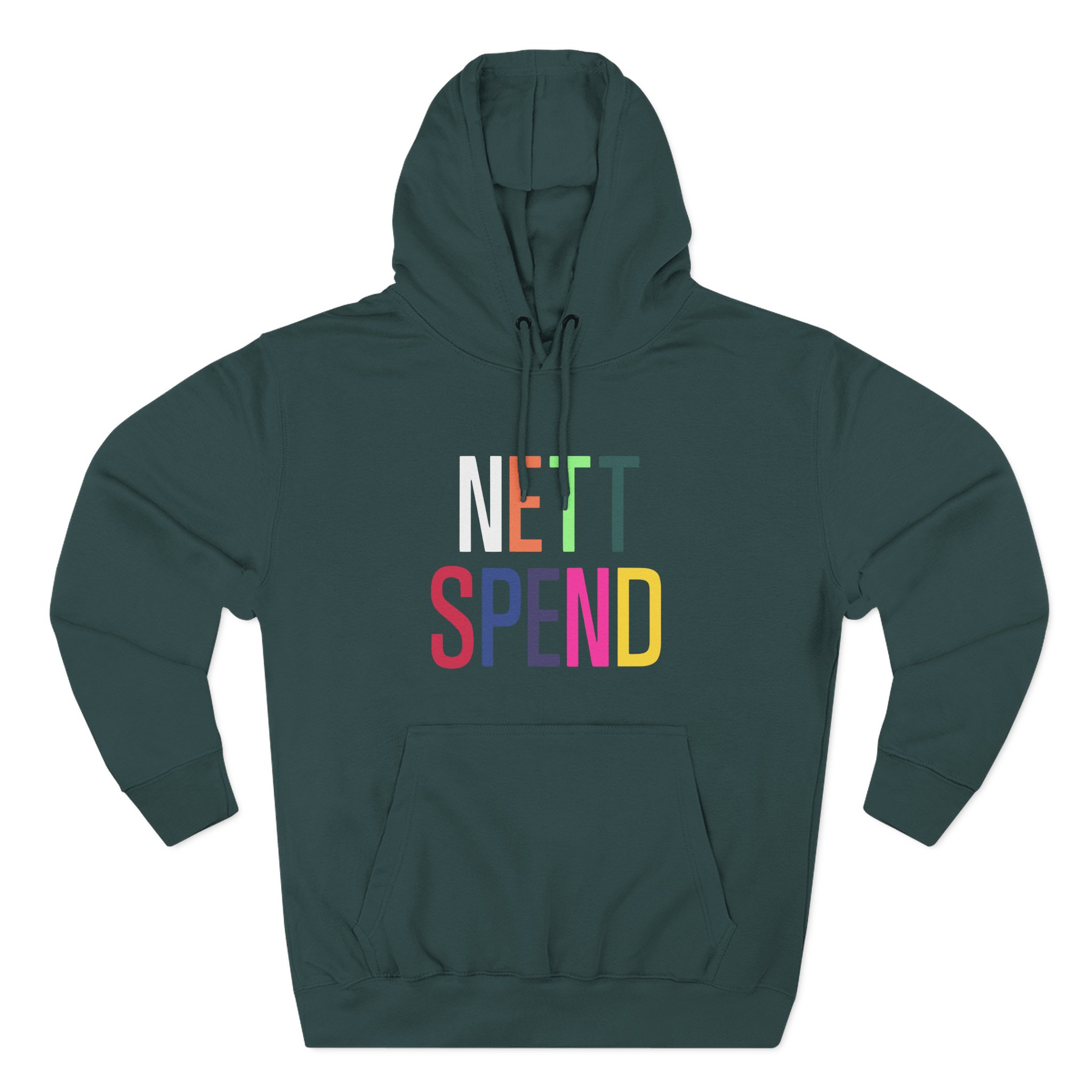Nettspend Rainbow Three-Panel Fleece Hoodie