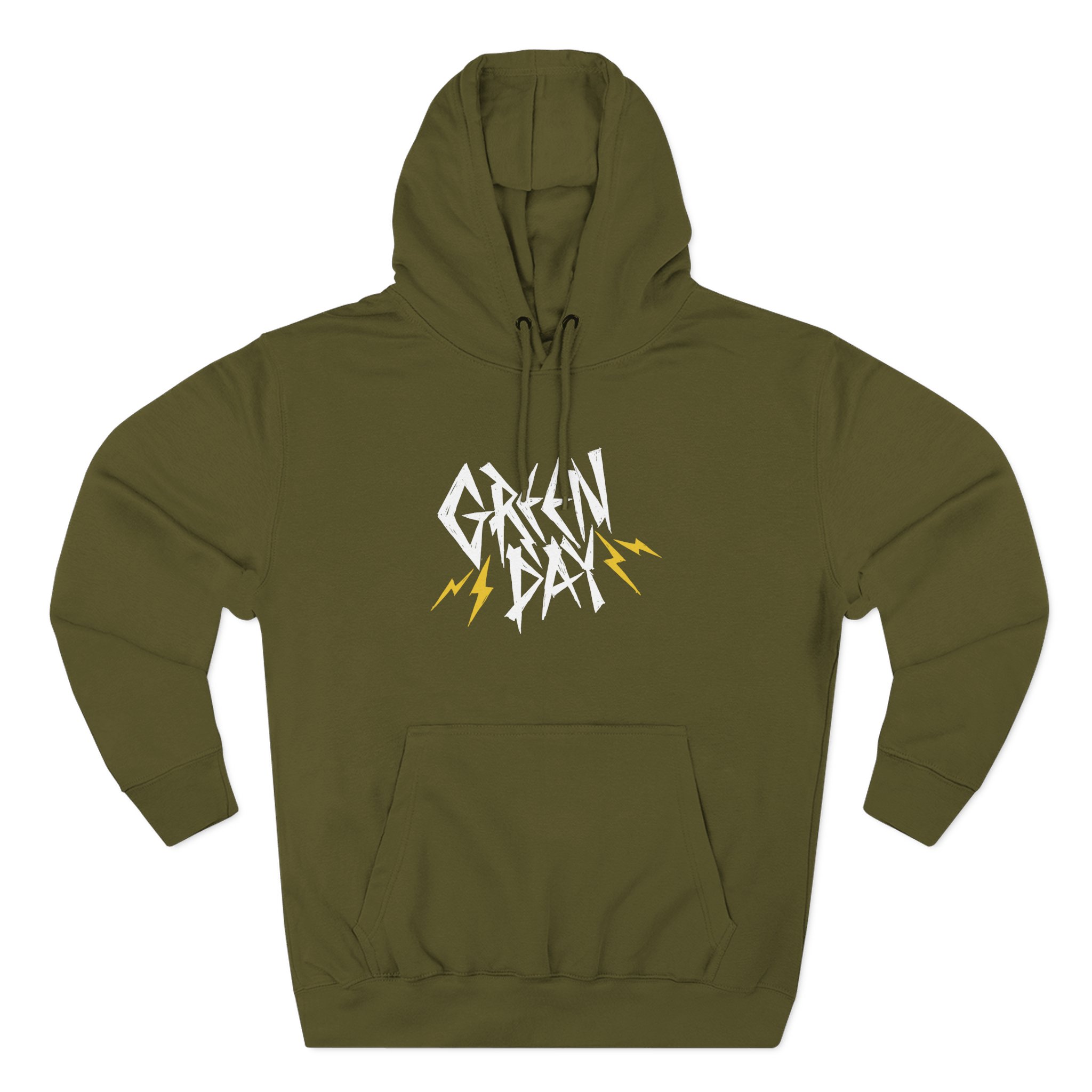 Green Day Bolt Logo Three-Panel Fleece Hoodie
