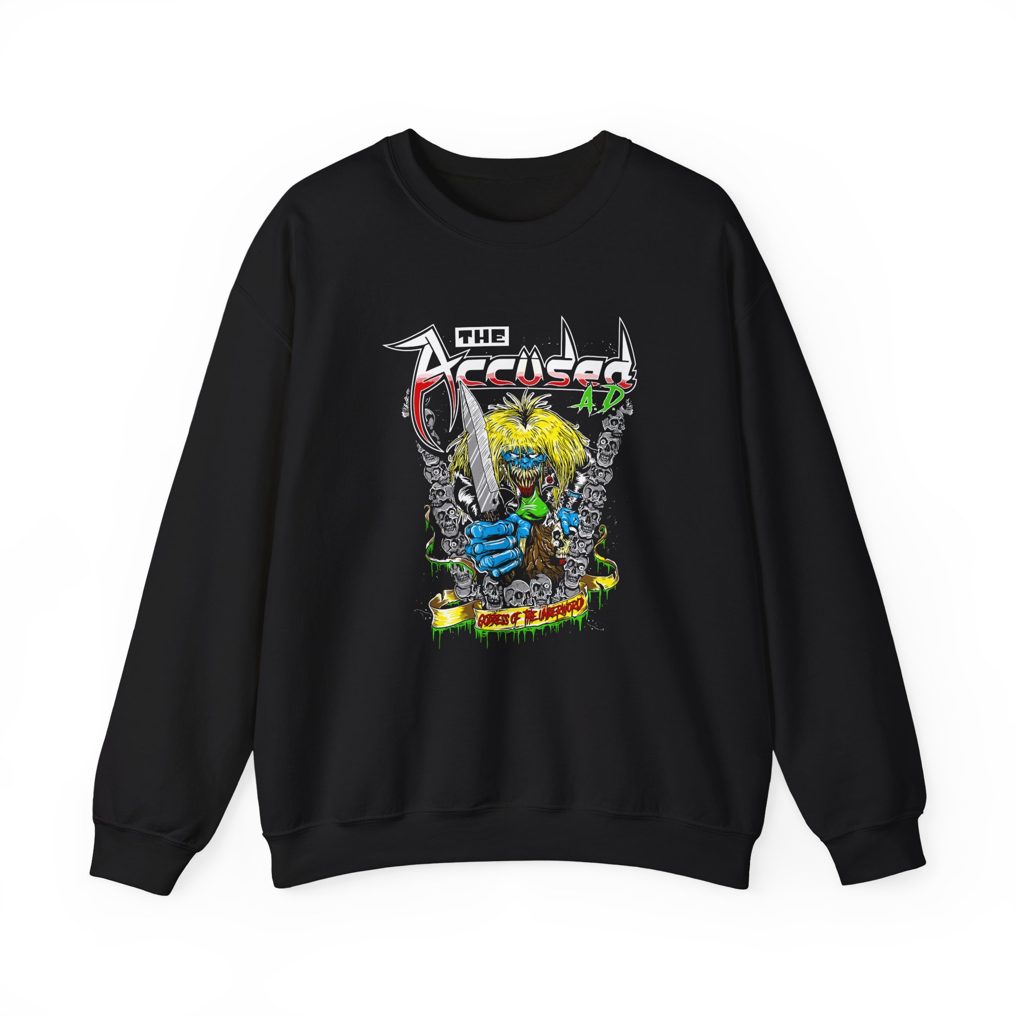 Accused Ad Goddess of the Underworld Unisex Heavy Blendâ„¢ Crewneck Sweatshirt