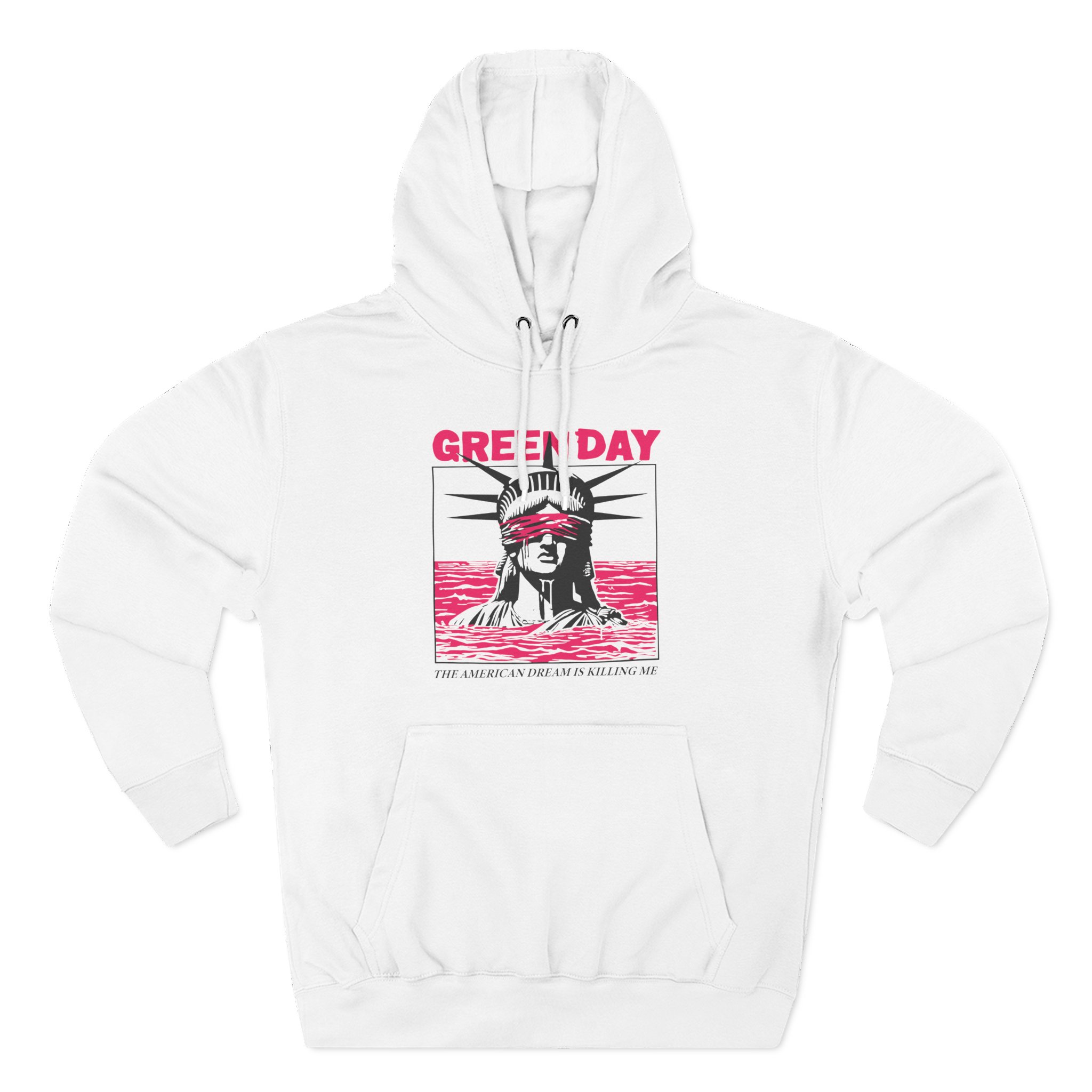 Green Day Lady Liberty Three-Panel Fleece Hoodie