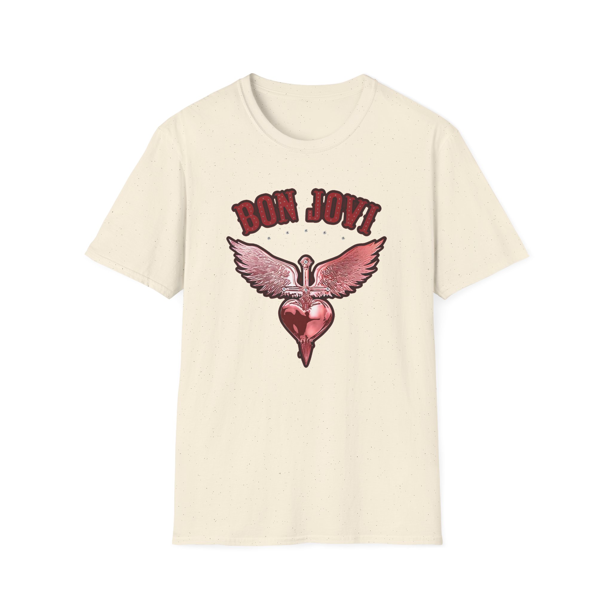 Bon Jovi Forever Red H&d Unisex Softstyle T-Shirt