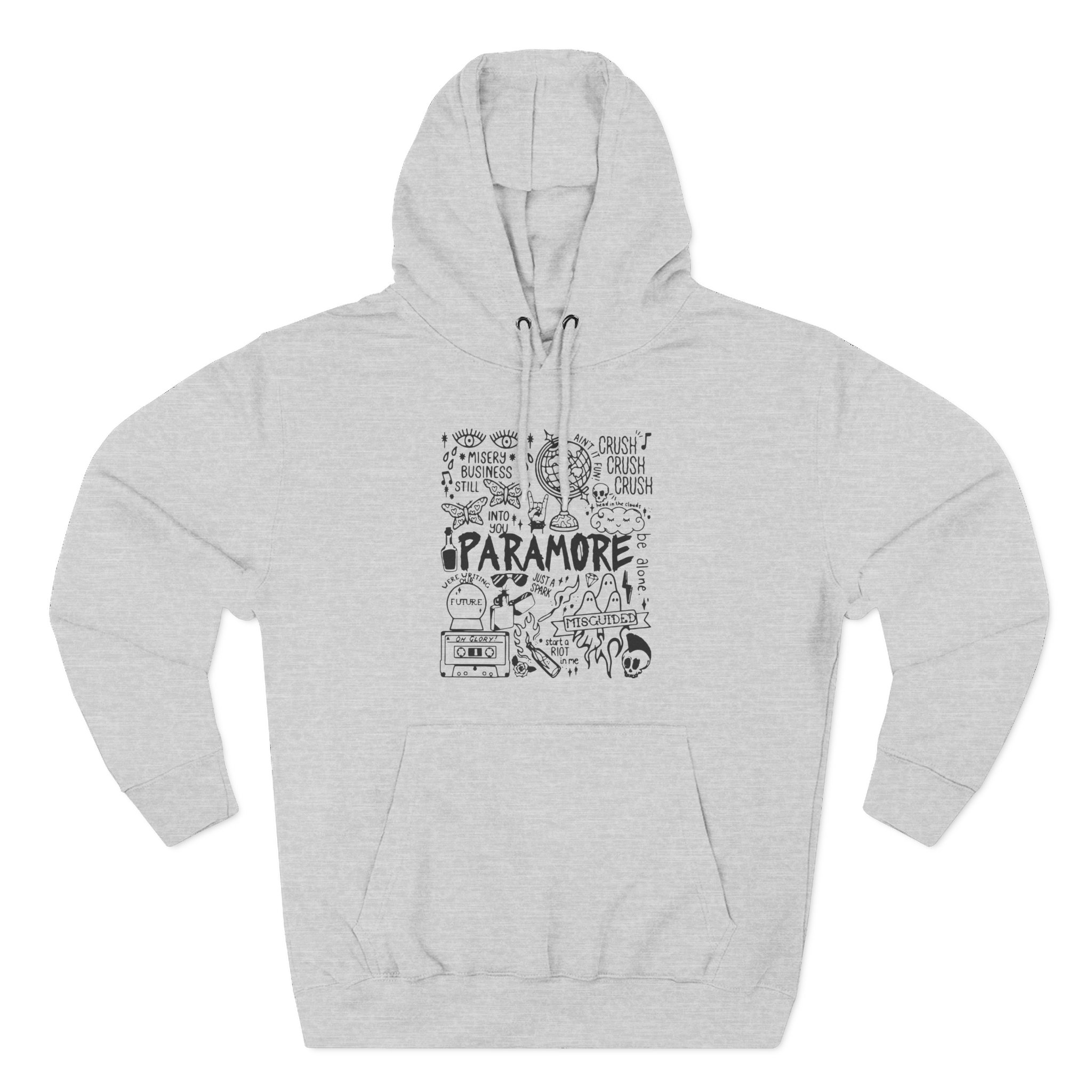 Hayley Willians Camiseta Paramore Emo Rock Three-Panel Fleece Hoodie