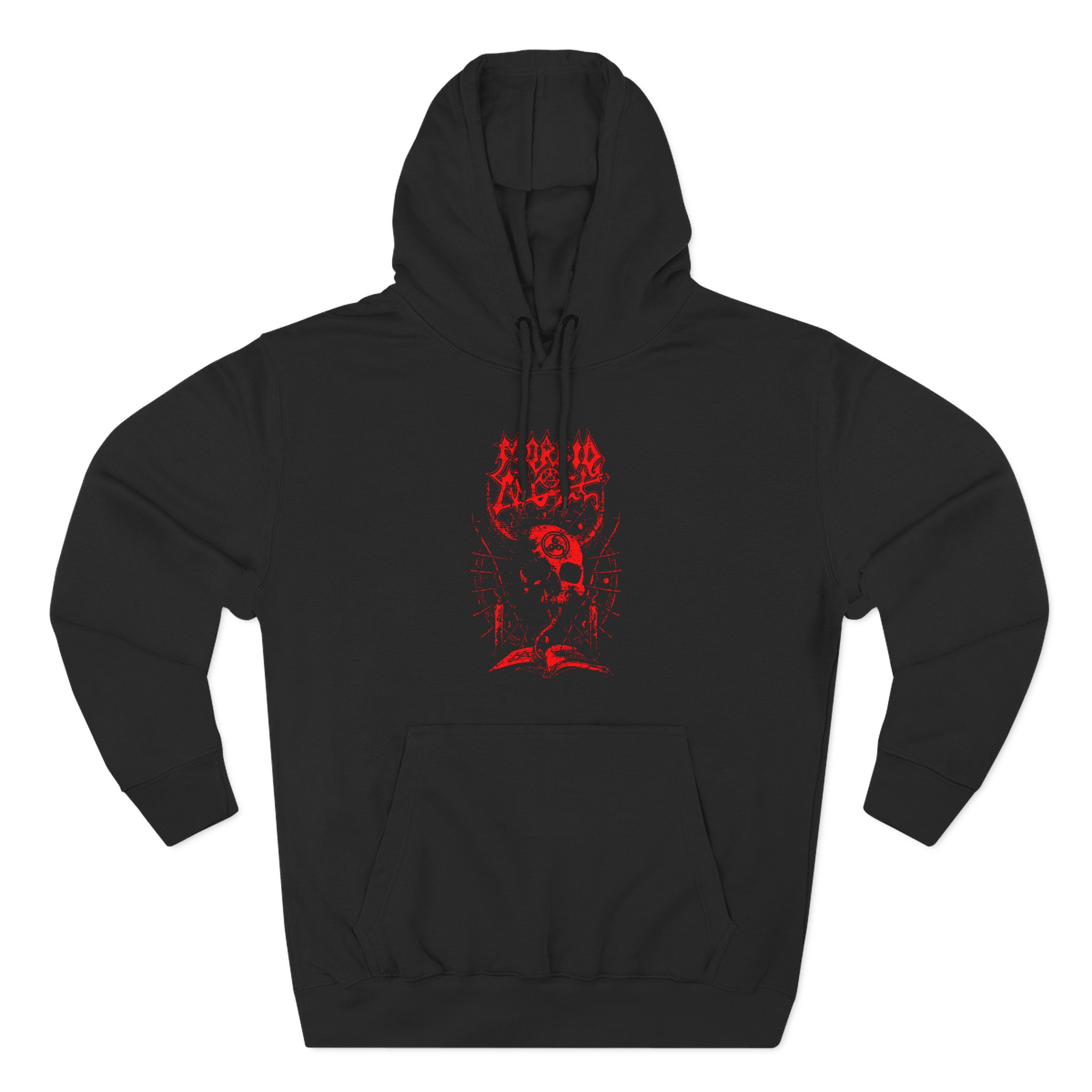 Morbid Angel Horned Skull Three-Panel Fleece Hoodie