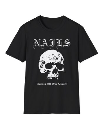 Nails Destroy Skull Unisex Softstyle T-Shirt