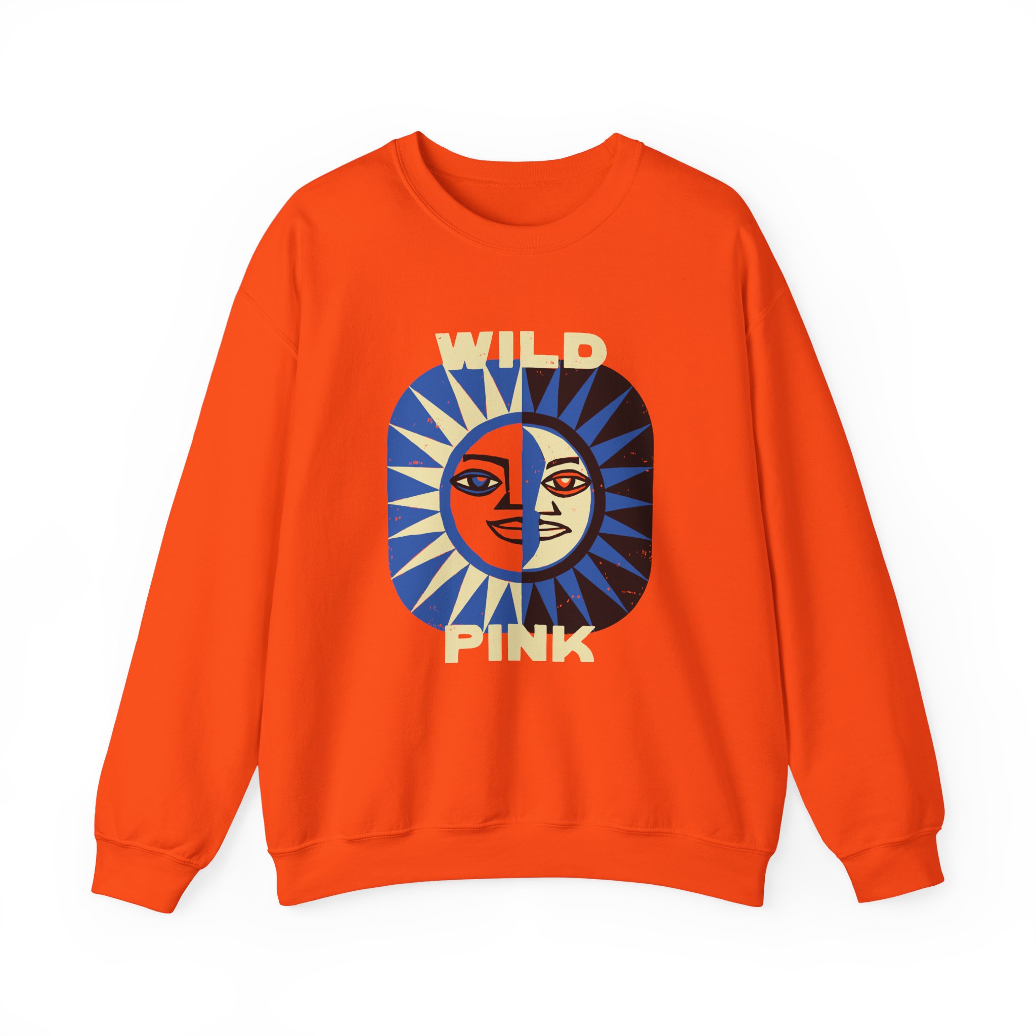 Wild Pink Sun Moon Unisex Heavy Blendâ„¢ Crewneck Sweatshirt