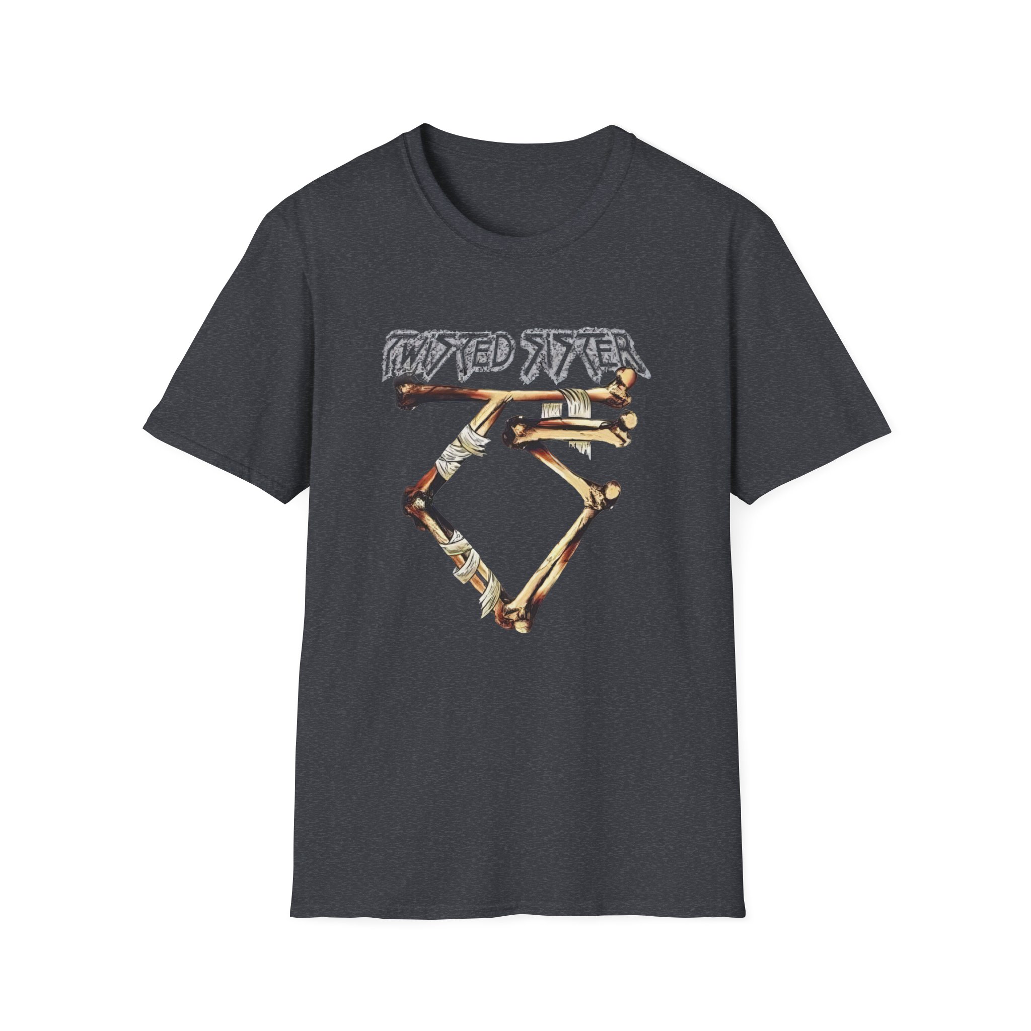 Popfunk Twisted Sister Bone Logo Unisex Softstyle T-Shirt