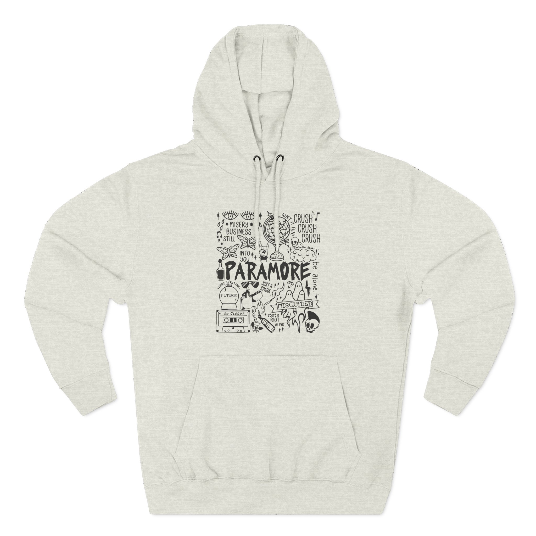Hayley Willians Camiseta Paramore Emo Rock Three-Panel Fleece Hoodie