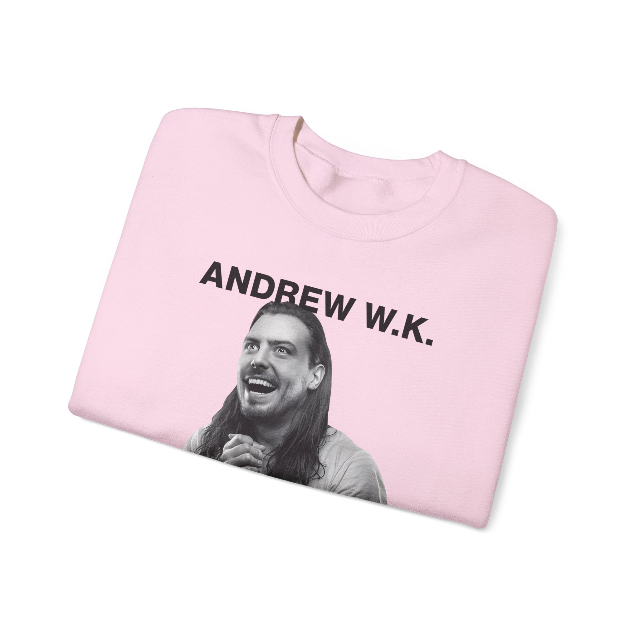 Andrew Wk Happy Unisex Heavy Blendâ„¢ Crewneck Sweatshirt