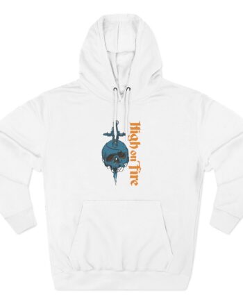 High on Fire Skull Knife Three-Panel Fleece Hoodie